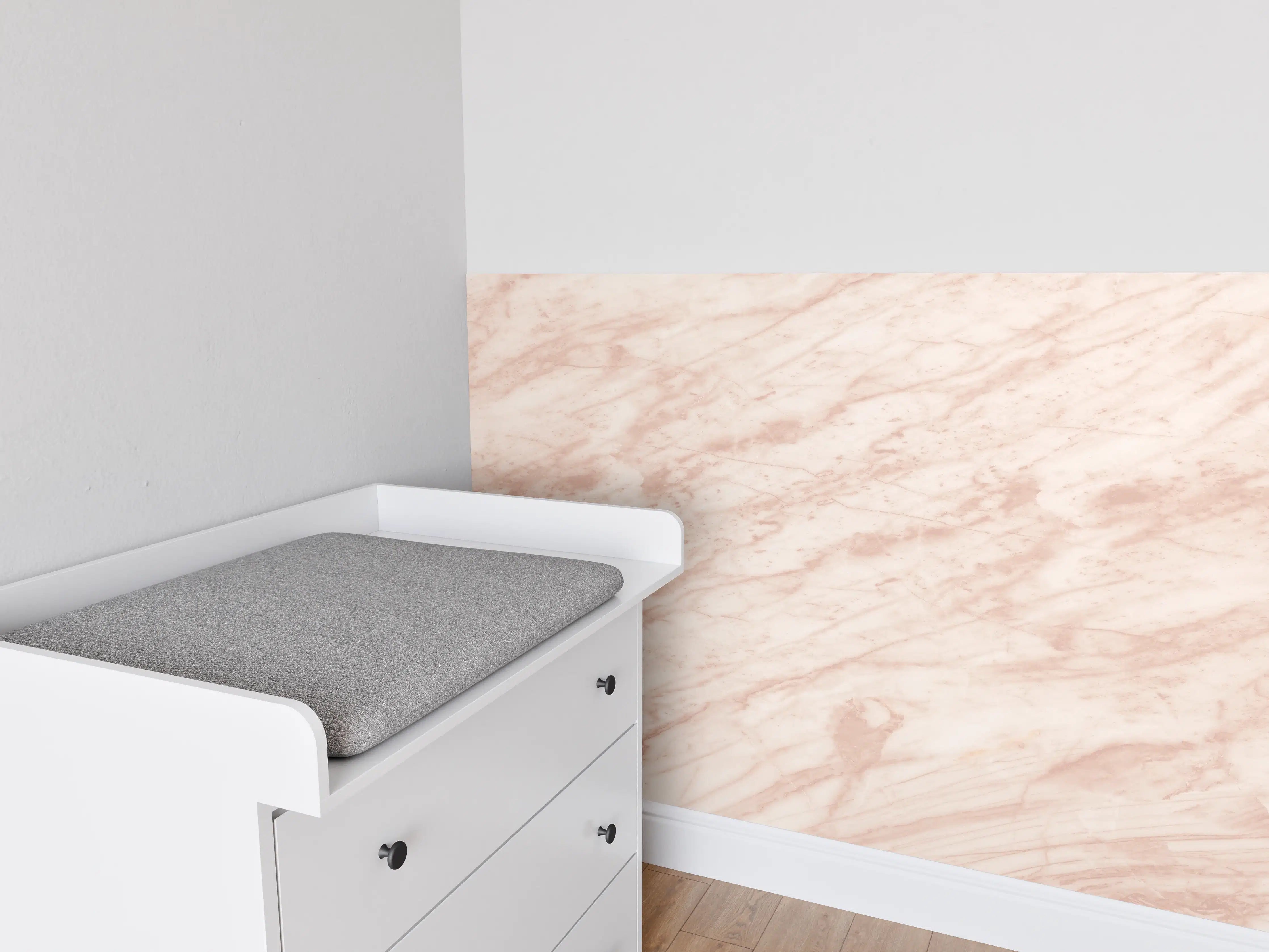 Babyzimmer Wandgestaltung - Beiger abstrakter Marmor
