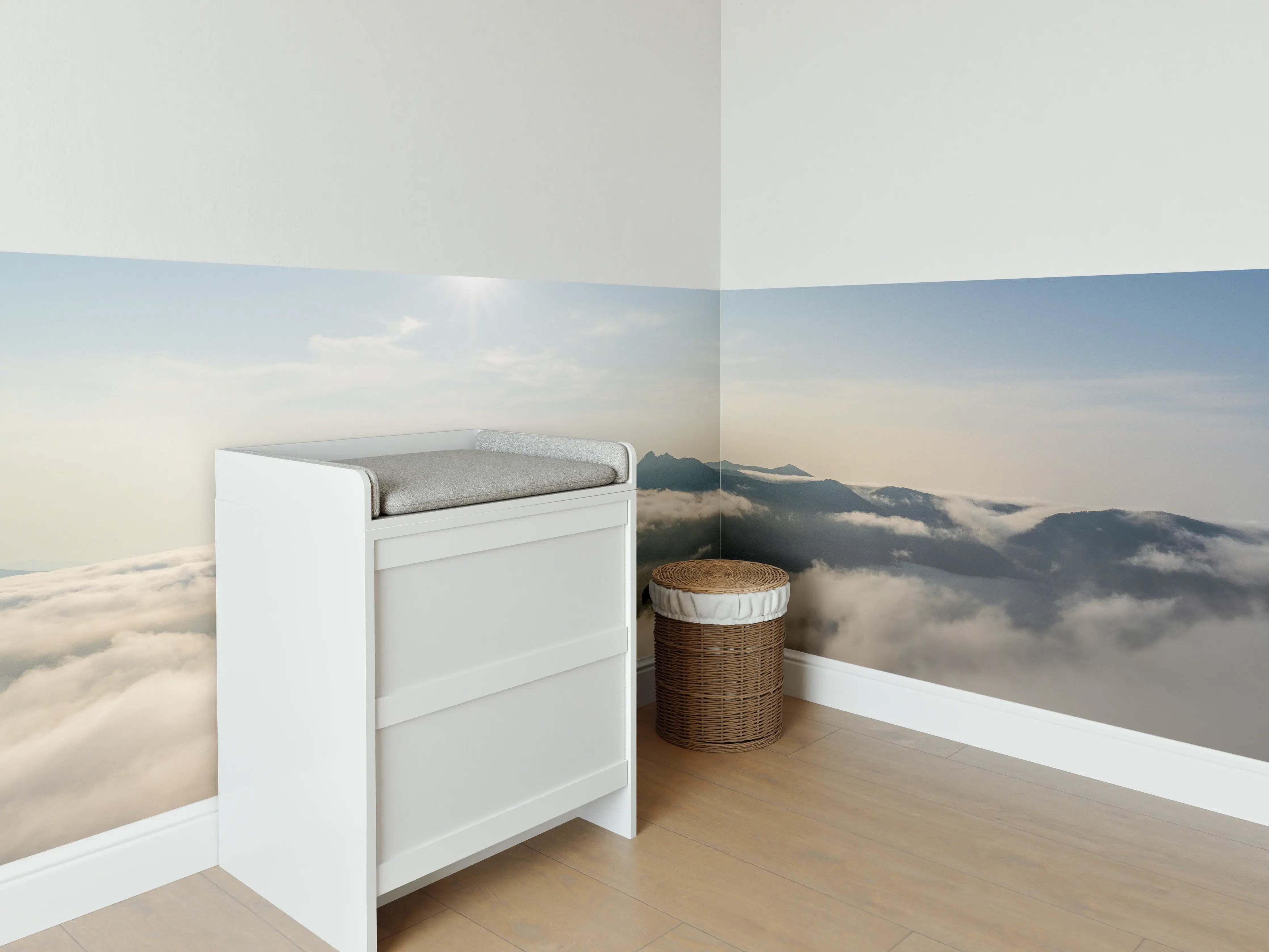 Babyzimmer Wandgestaltung - Berg Asahi Unkai