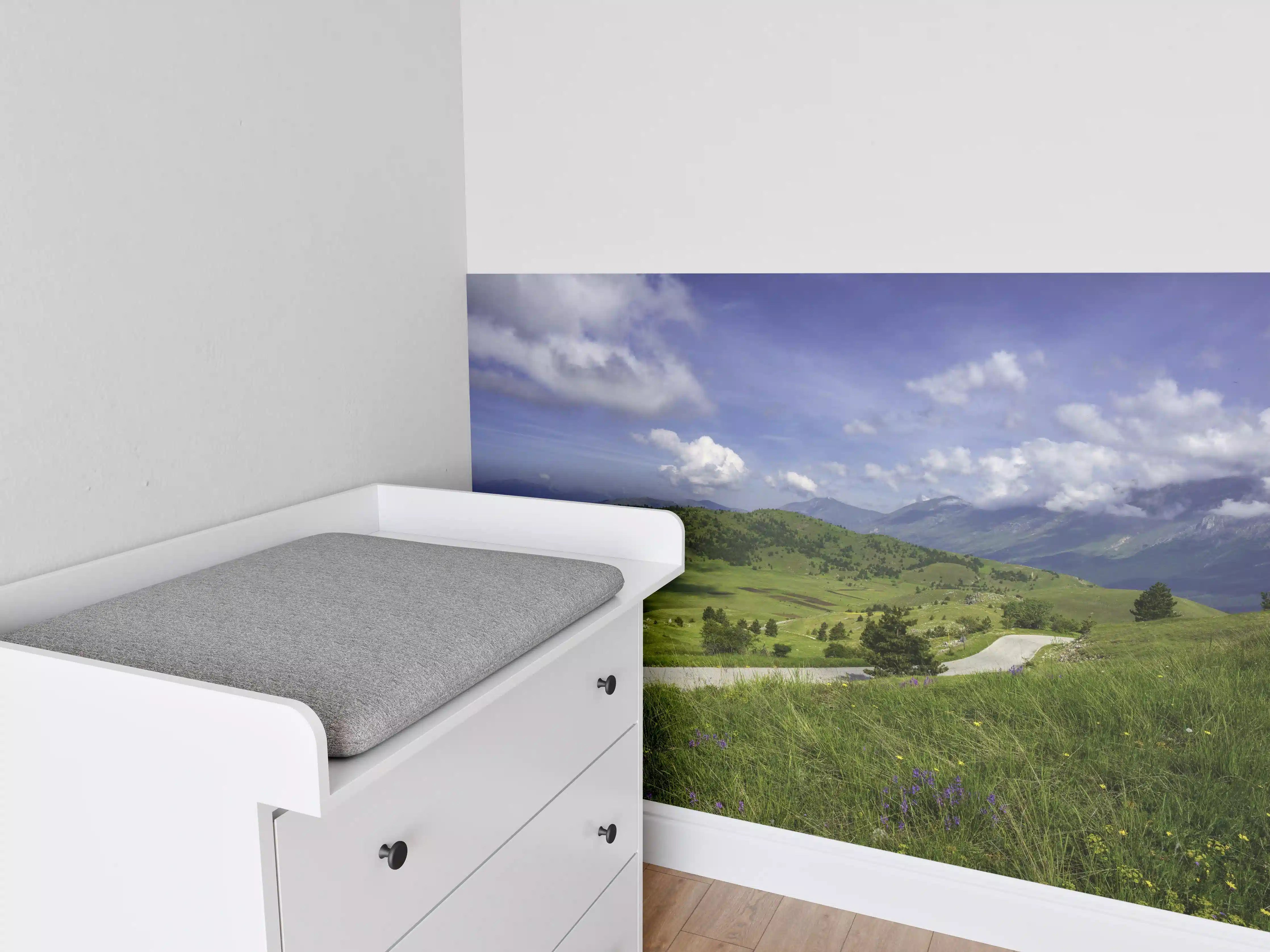 Babyzimmer Wandgestaltung - Berglandschaft - Berglandschaft - Naturpark Gran Sasso