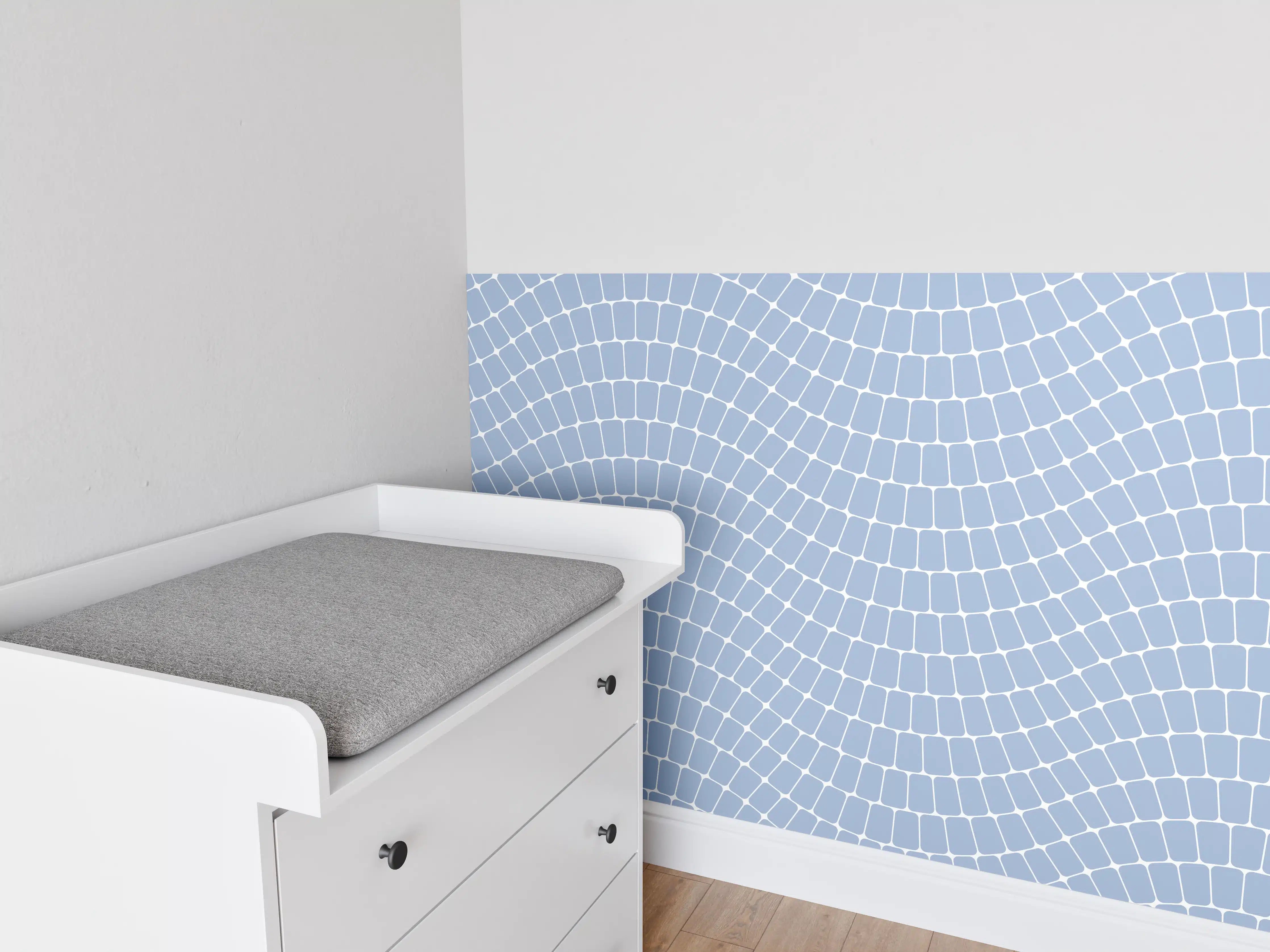 Babyzimmer Wandgestaltung - Beruhigende Blau-Textur
