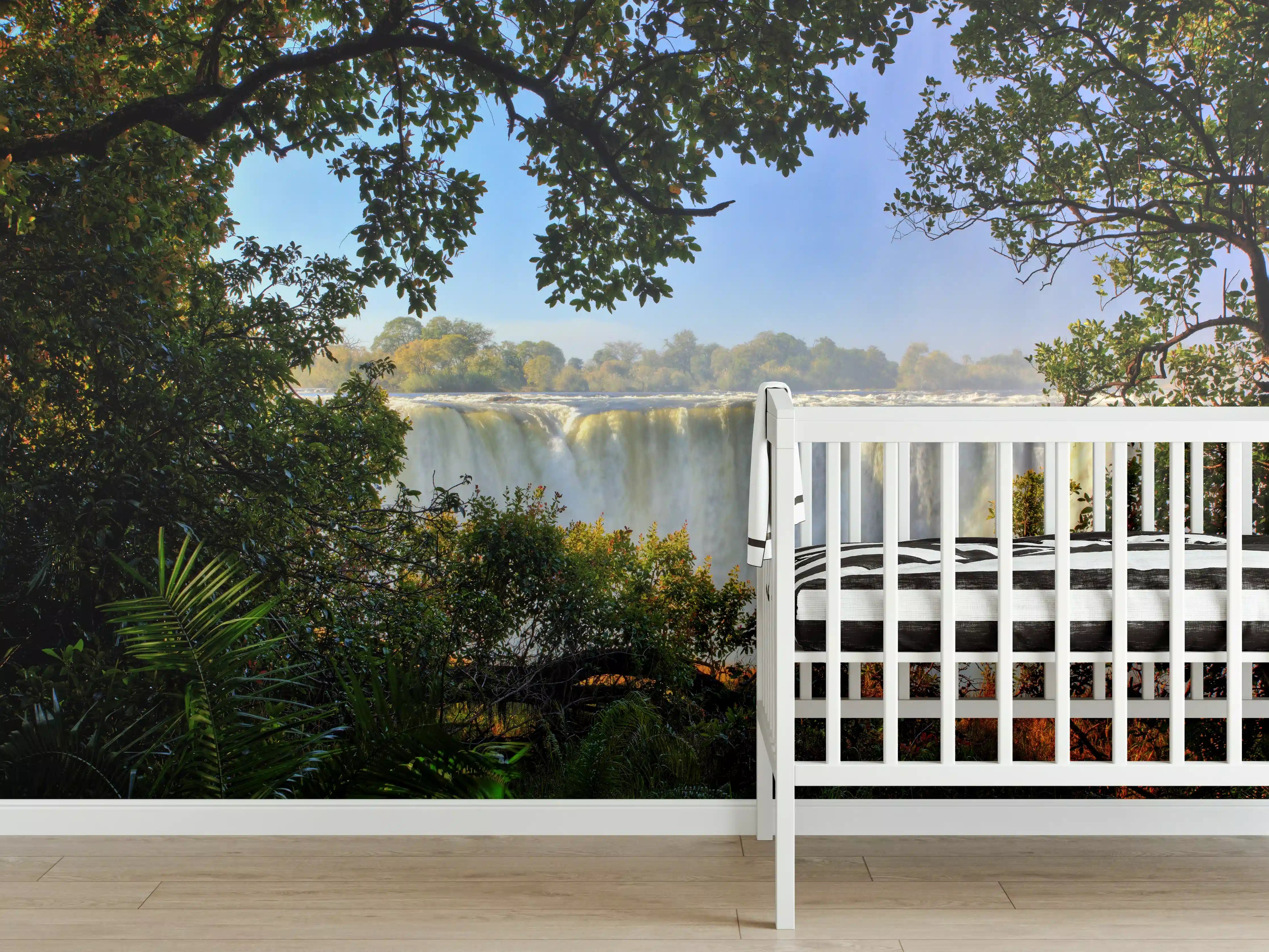 Babyzimmer Wandgestaltung - Besondere Perspektive auf Victoria Falls