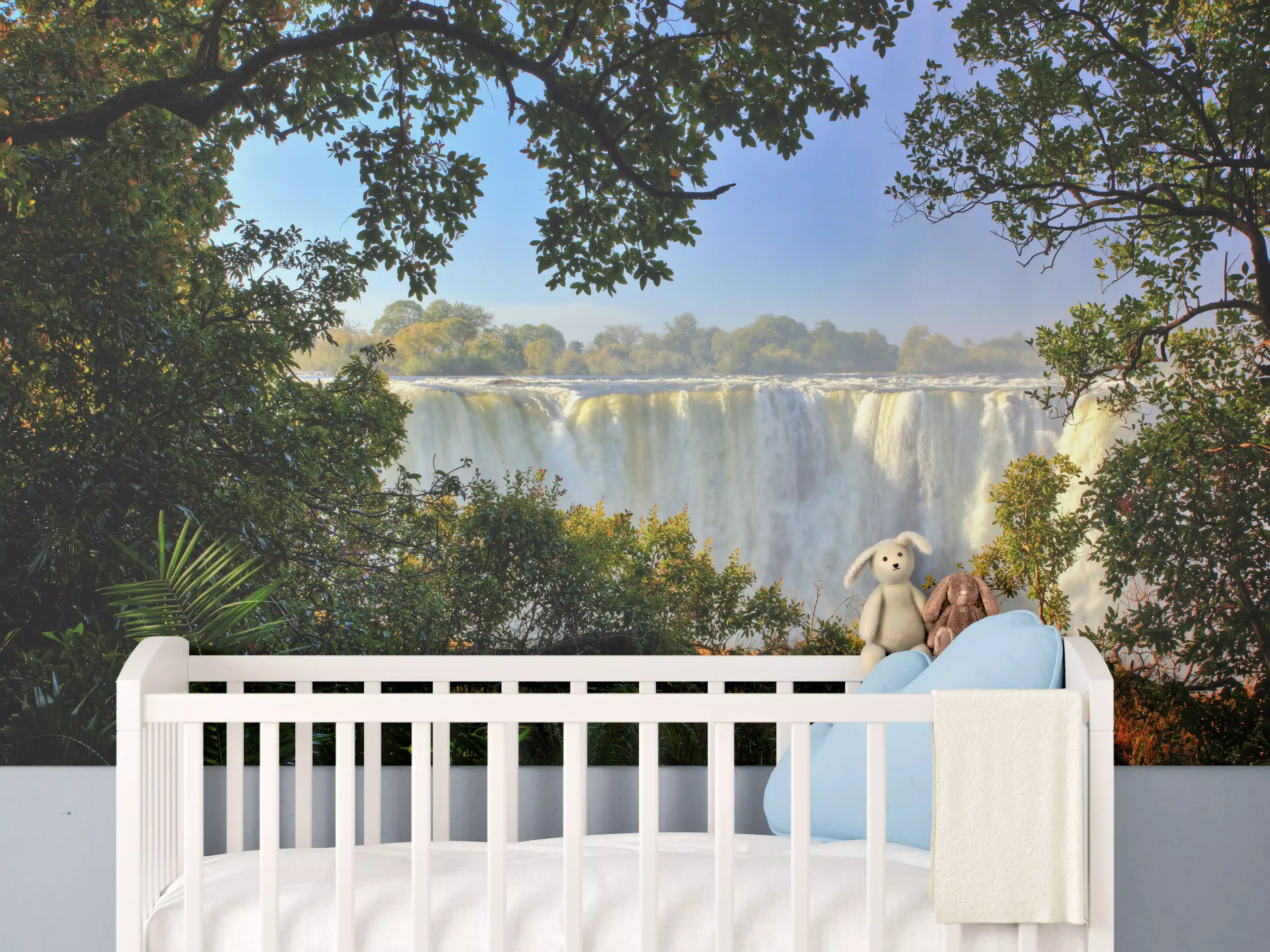 Babyzimmer Wandgestaltung - Besondere Perspektive auf Victoria Falls