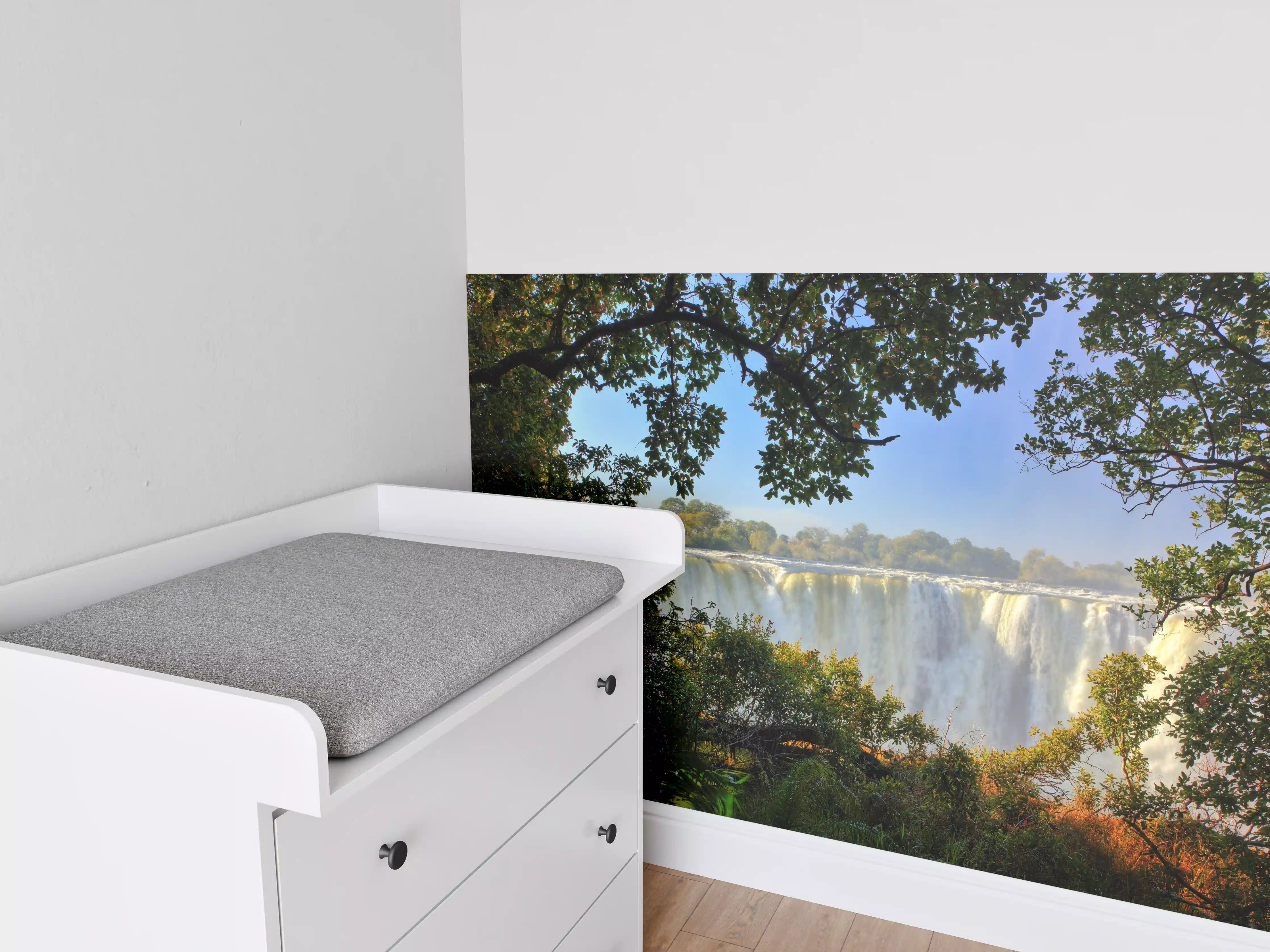 Babyzimmer Wandgestaltung - Besondere Perspektive auf Victoria Falls