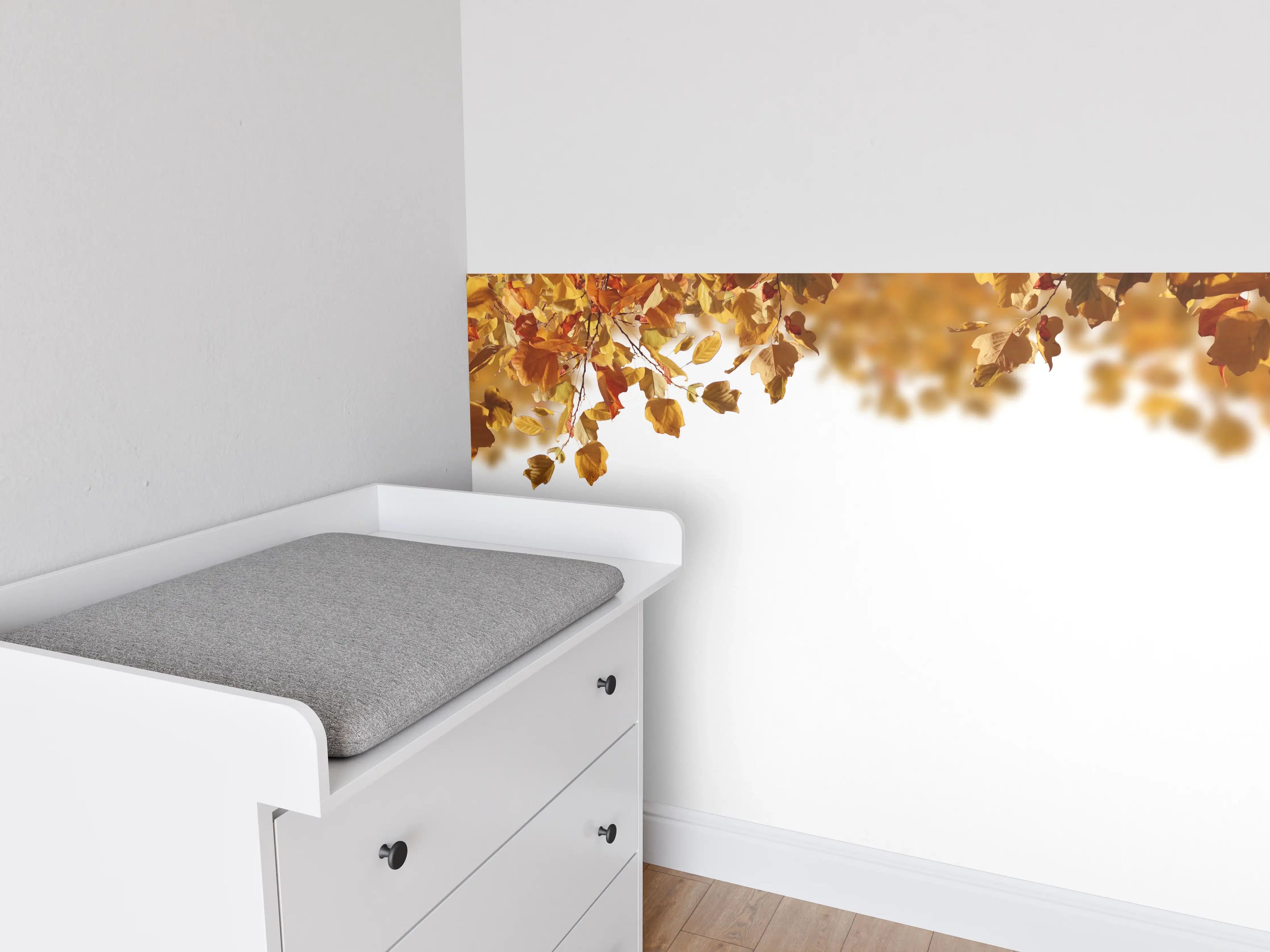 Babyzimmer Wandgestaltung - Blätter im Herbst