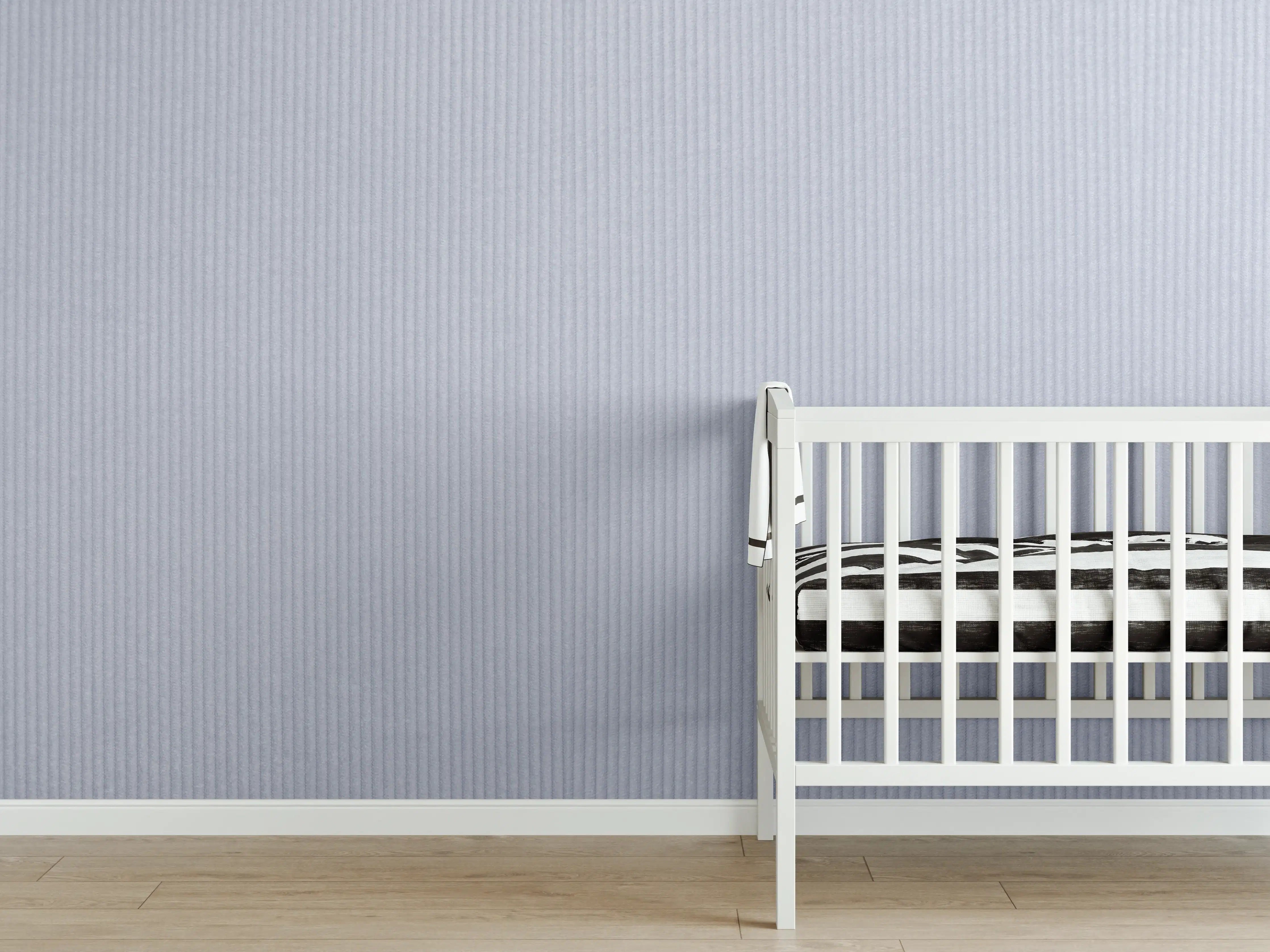 Babyzimmer Wandgestaltung - Bläuliches genähtes Textil