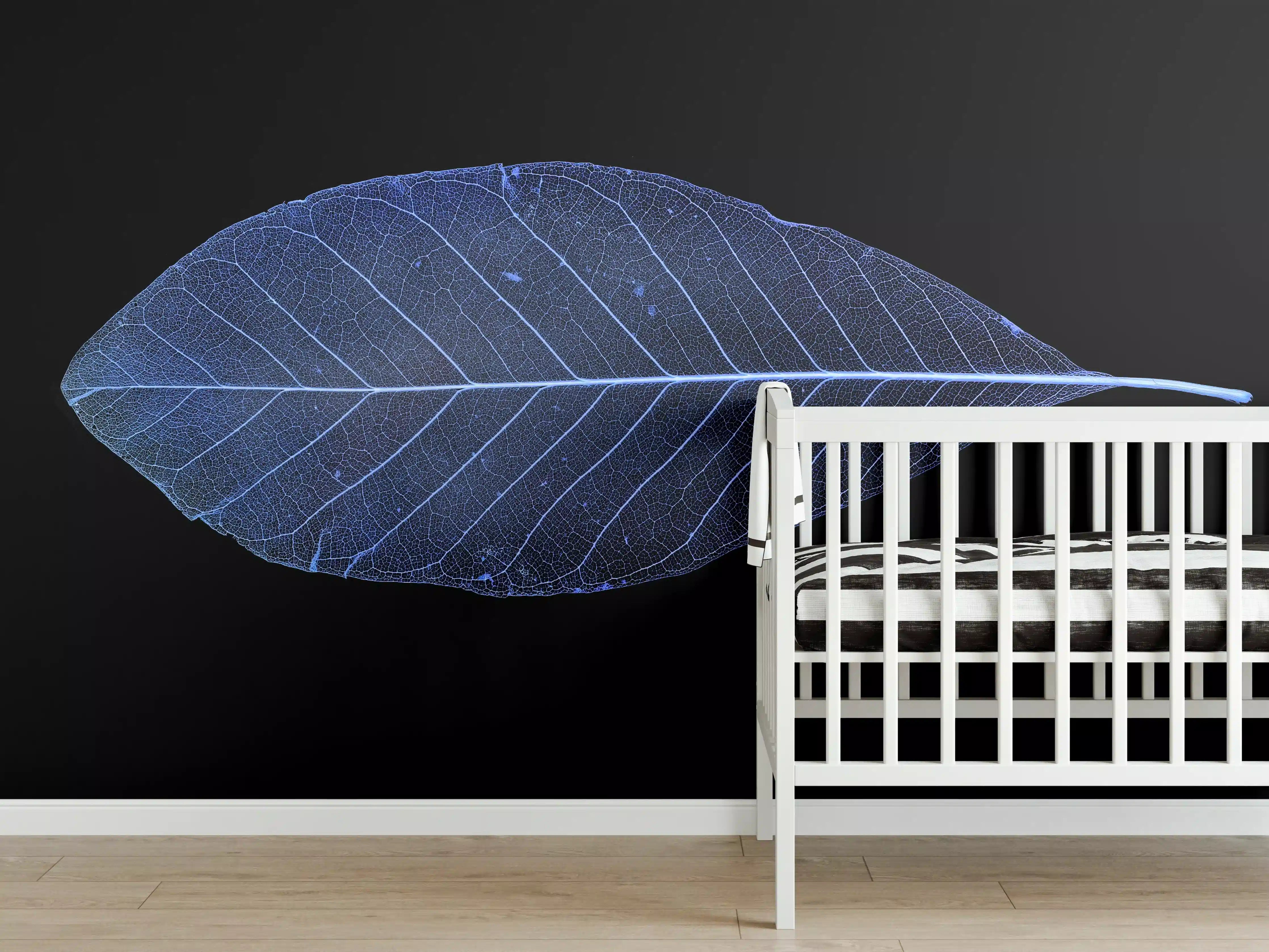 Babyzimmer Wandgestaltung - Blatt-Textur-Muster 3