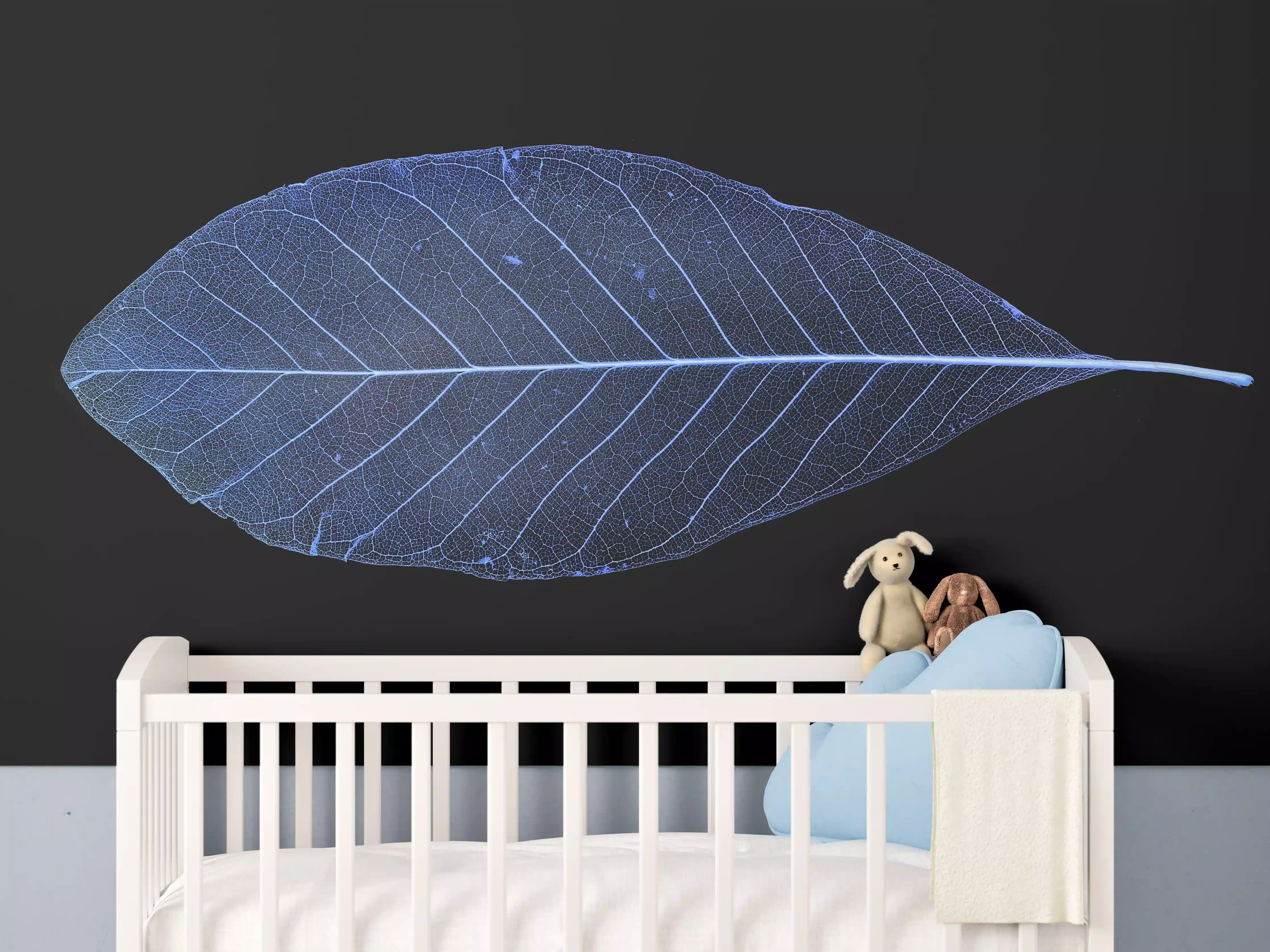 Babyzimmer Wandgestaltung - Blatt-Textur-Muster 3