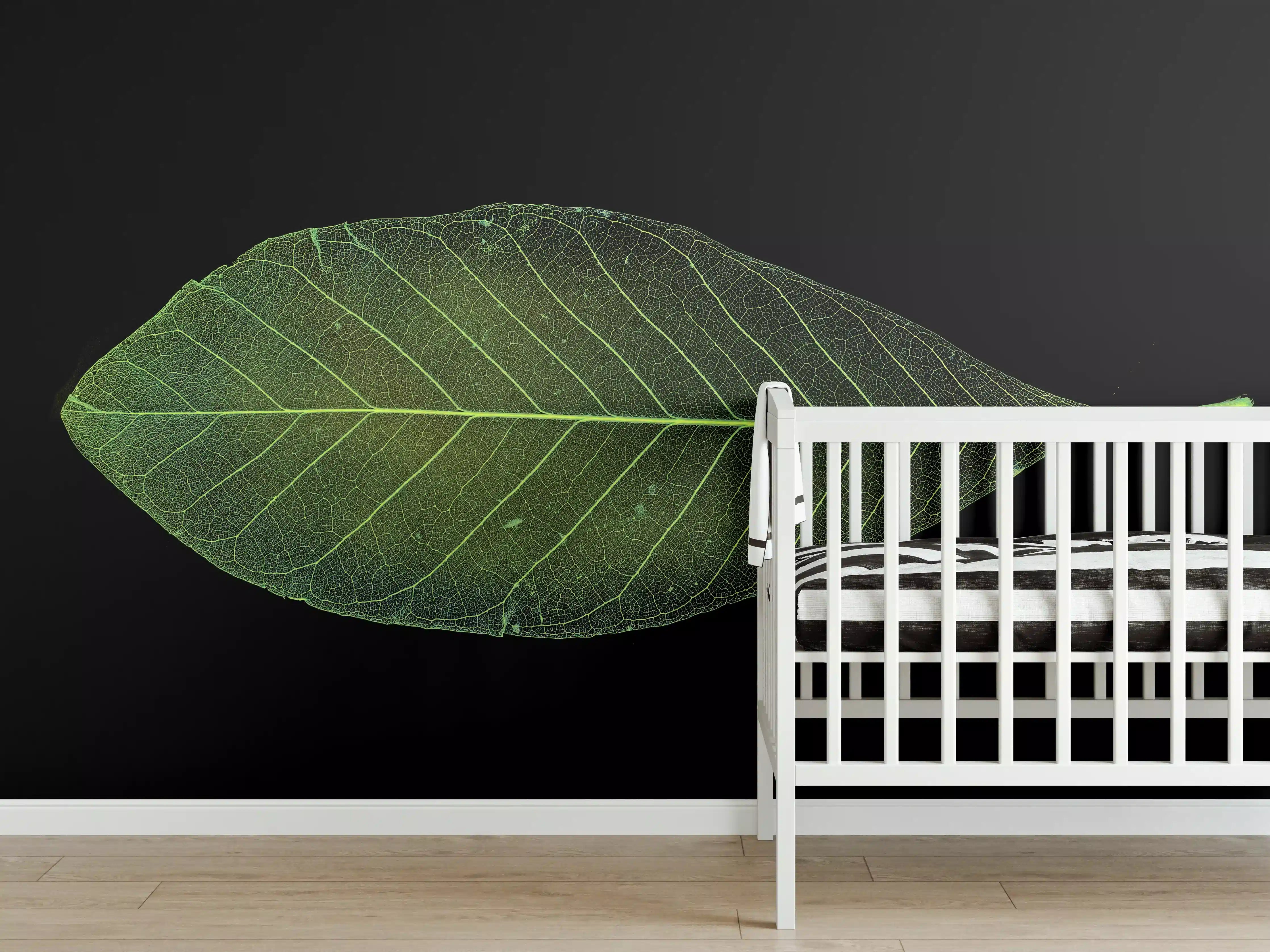 Babyzimmer Wandgestaltung - Blatt-Textur-Muster 4