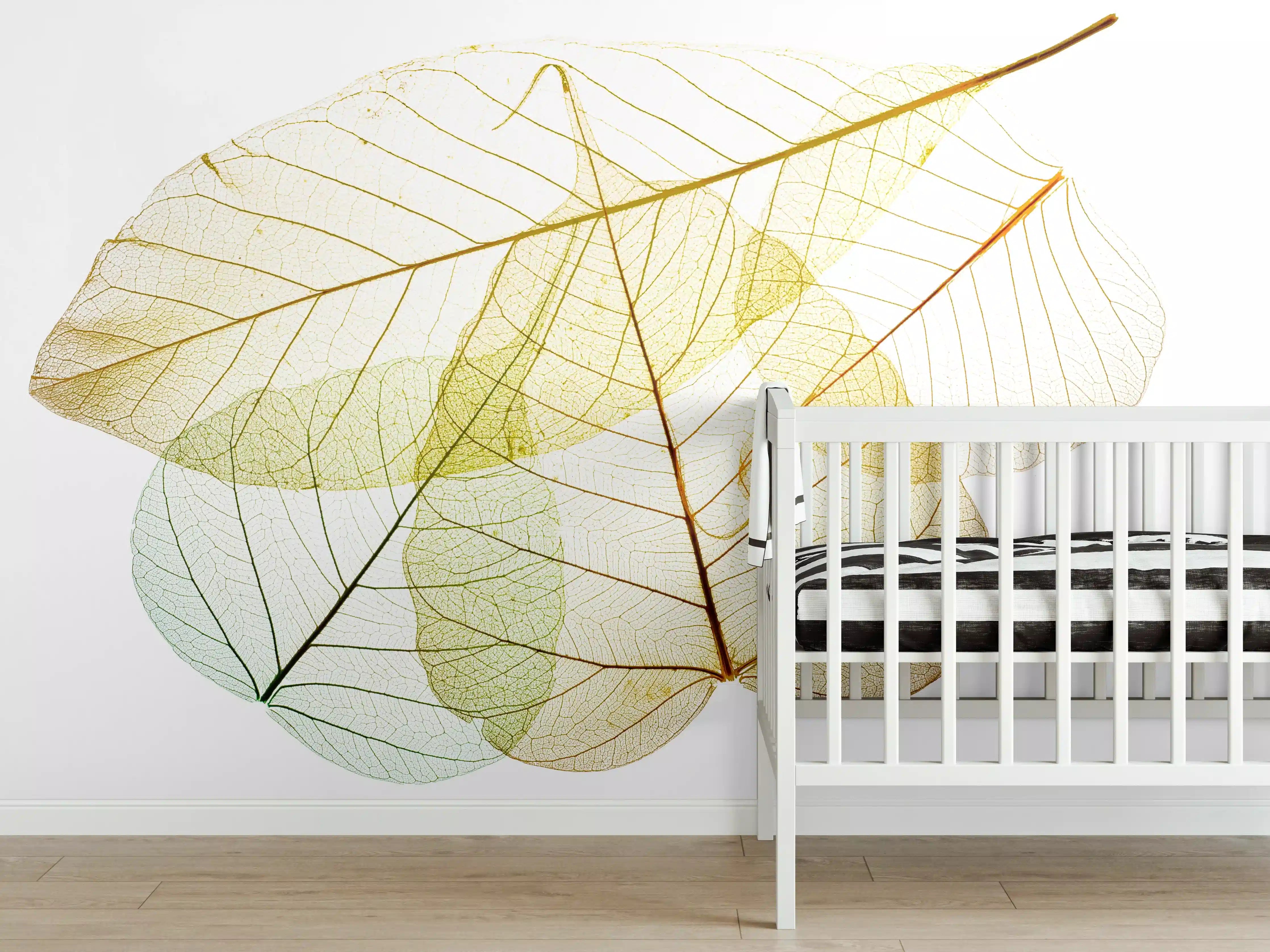 Babyzimmer Wandgestaltung - Blatt-Textur-Muster 6