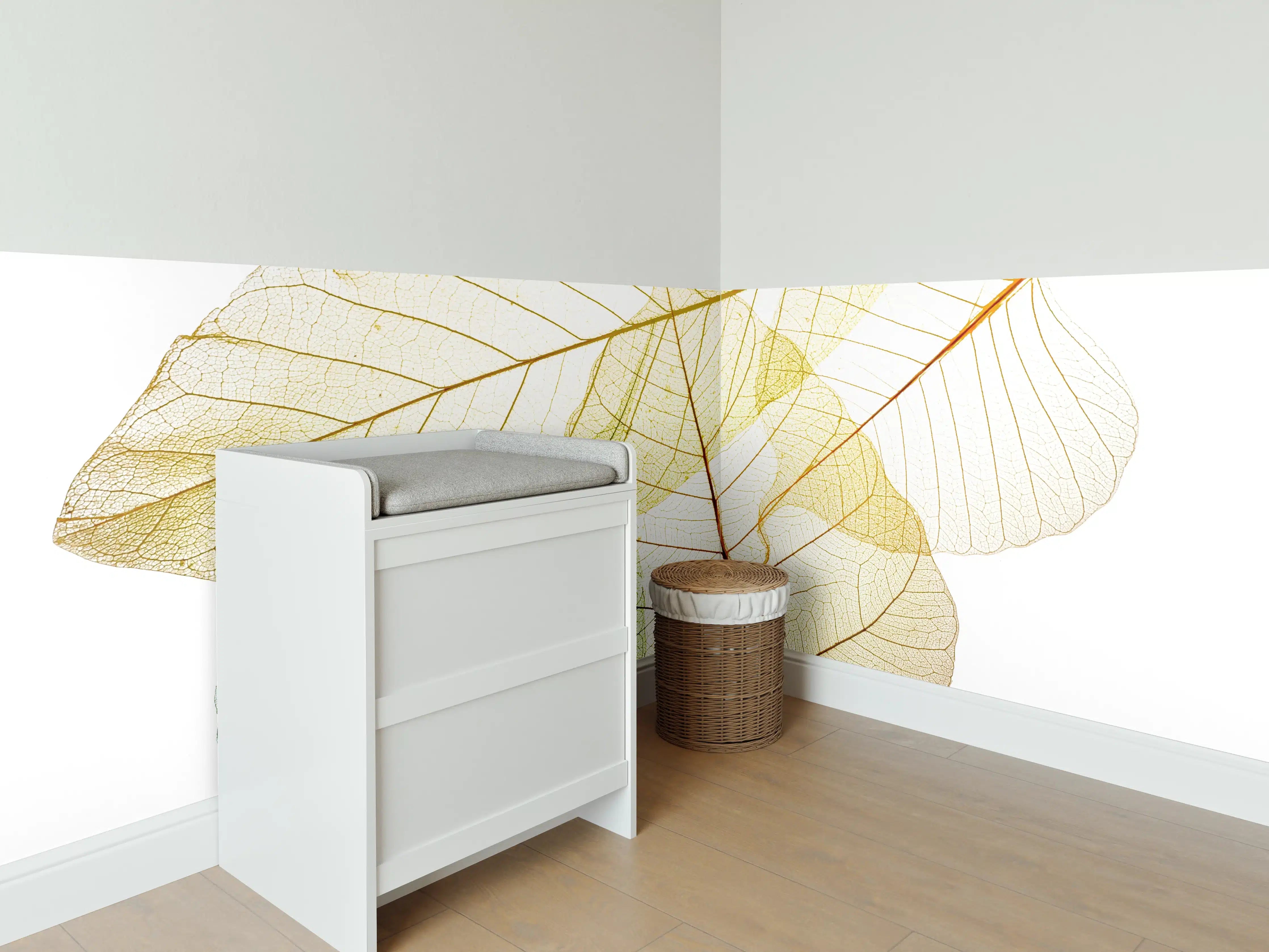 Babyzimmer Wandgestaltung - Blatt-Textur-Muster 6