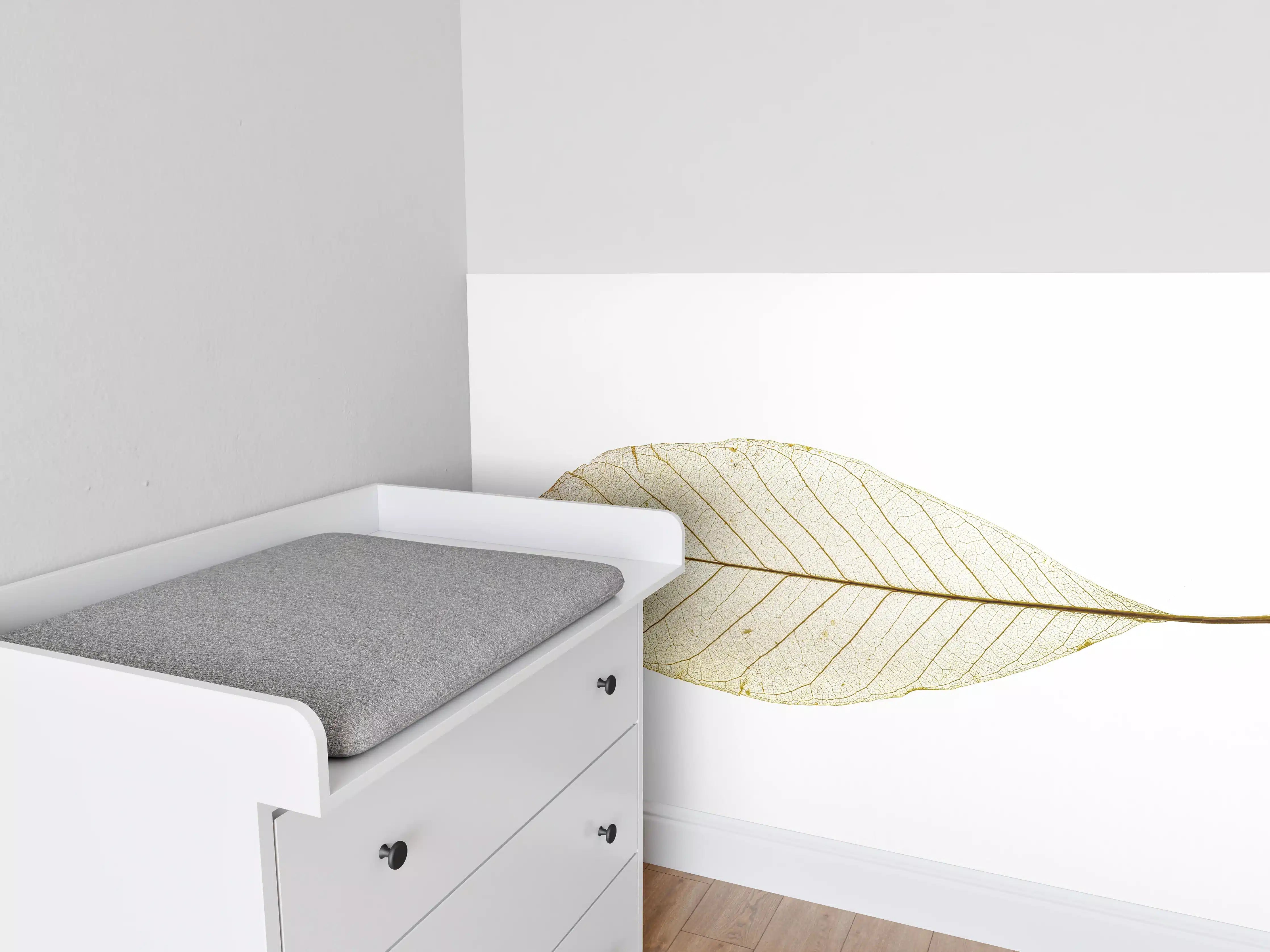 Babyzimmer Wandgestaltung - Blatt-Textur-Muster