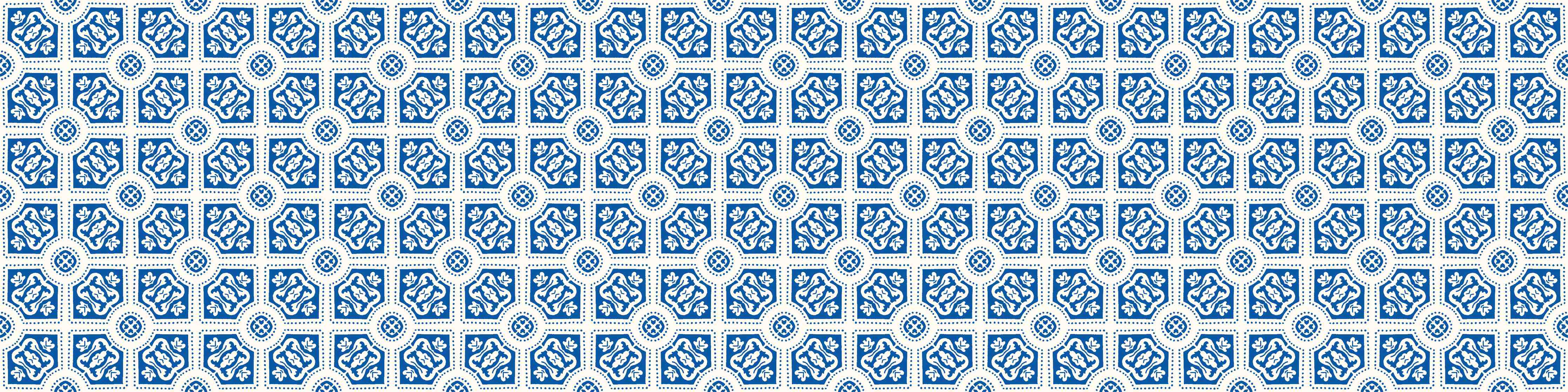 Babyzimmer Wandgestaltung-Blau-Weißes geometrisches Muster mit zarten Grautönen
