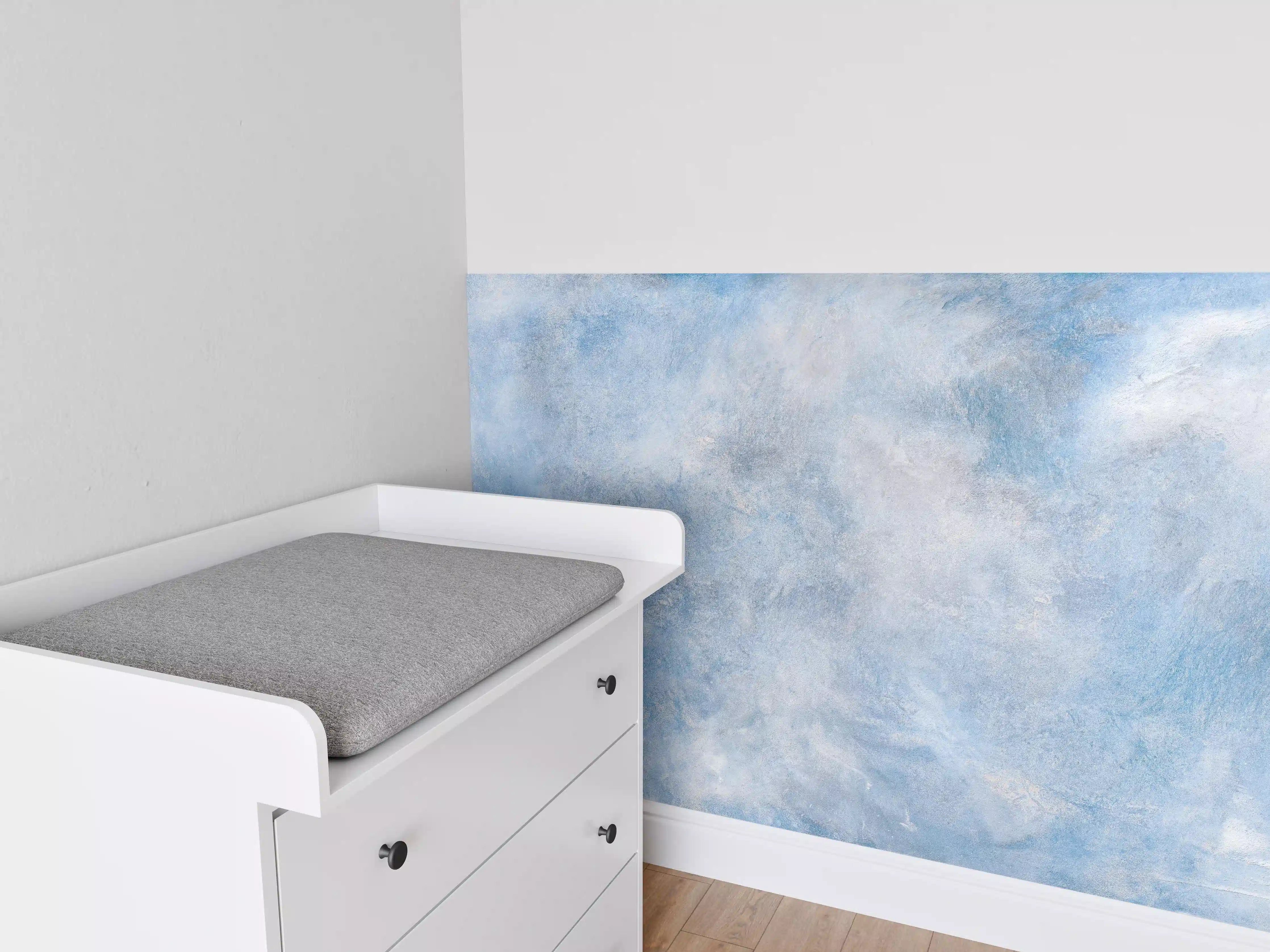 Babyzimmer Wandgestaltung - Blaue Marmor Textur