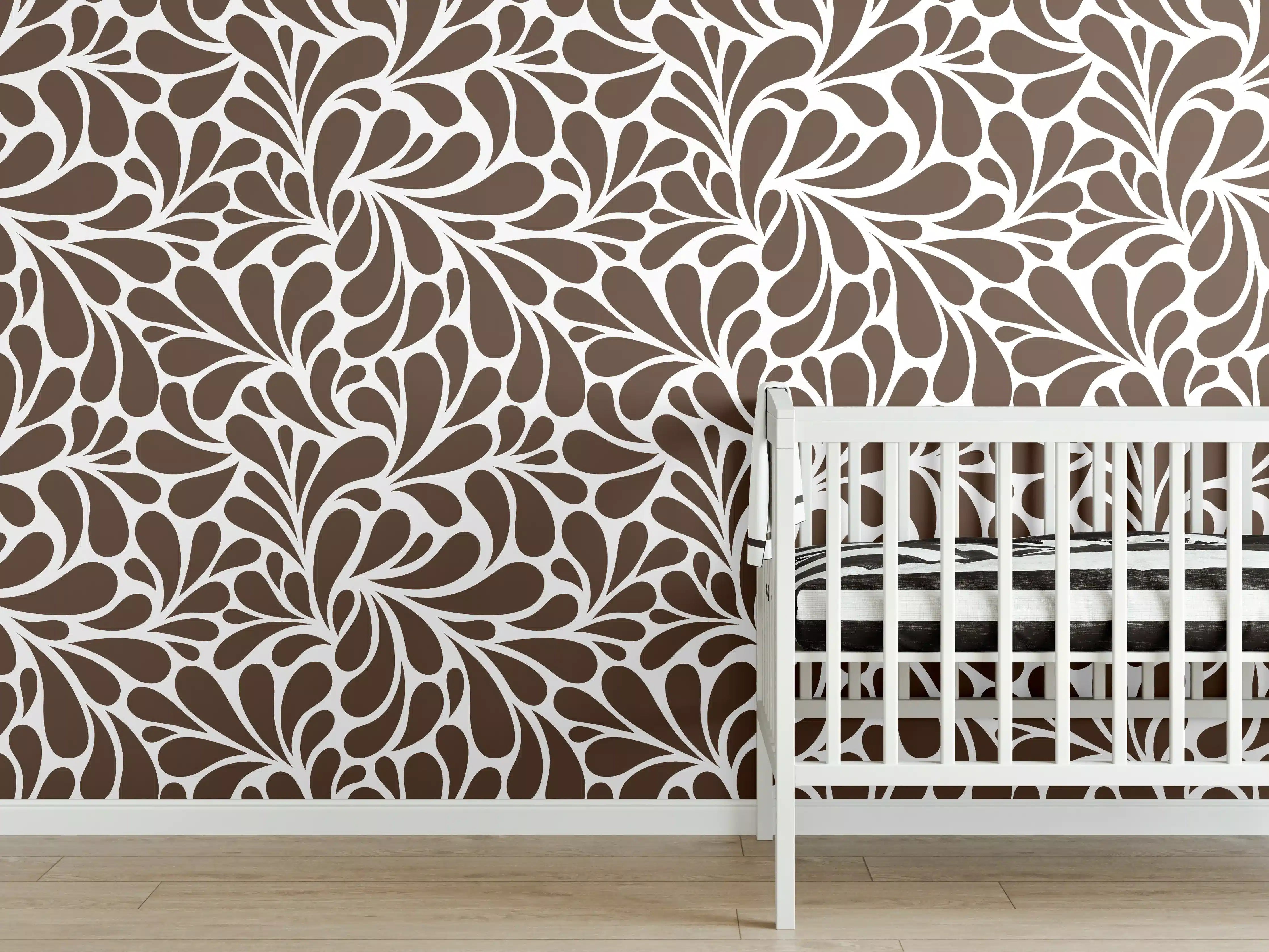 Babyzimmer Wandgestaltung - Blaue Wasserfall-Wand