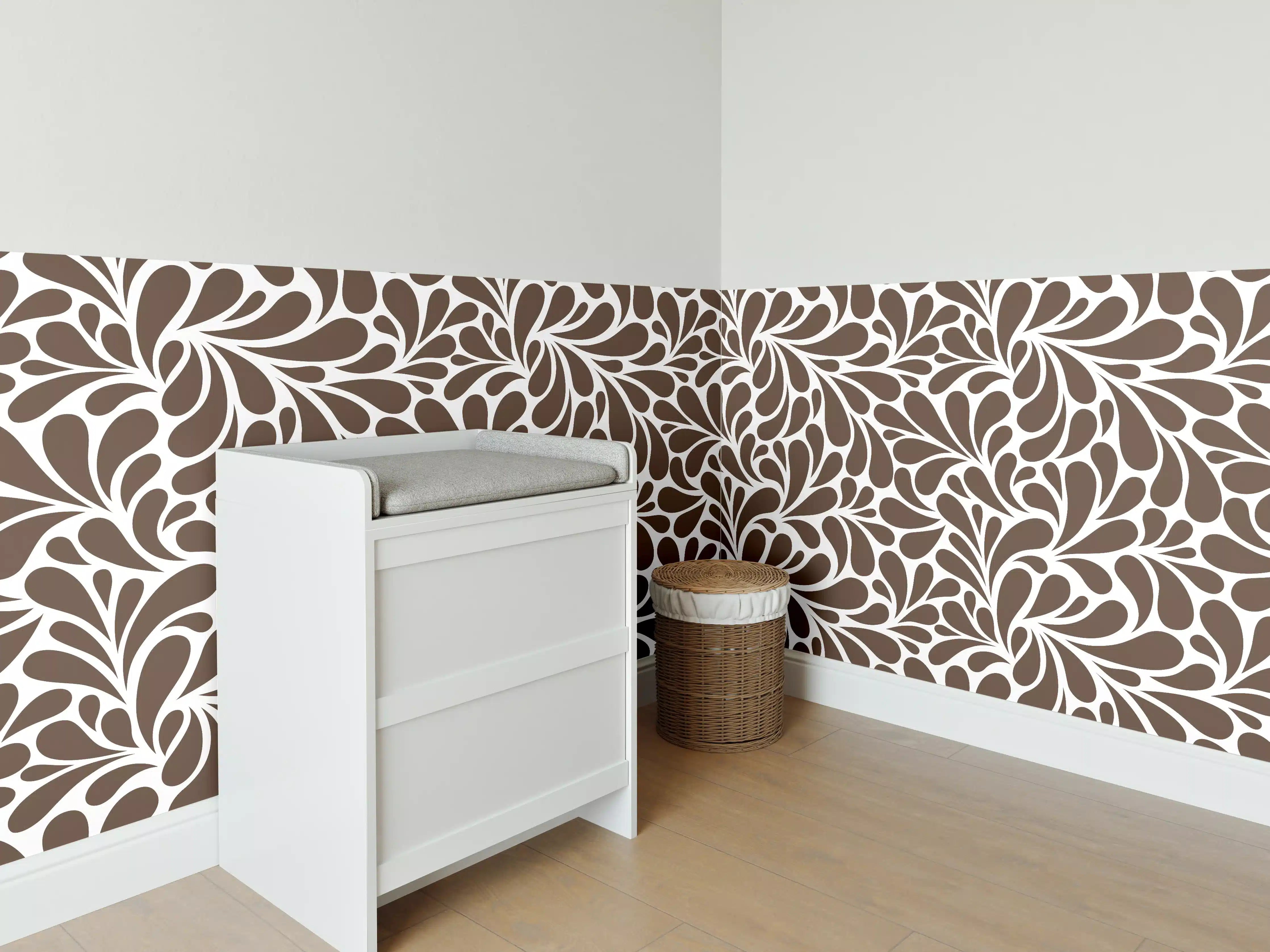 Babyzimmer Wandgestaltung - Blaue Wasserfall-Wand