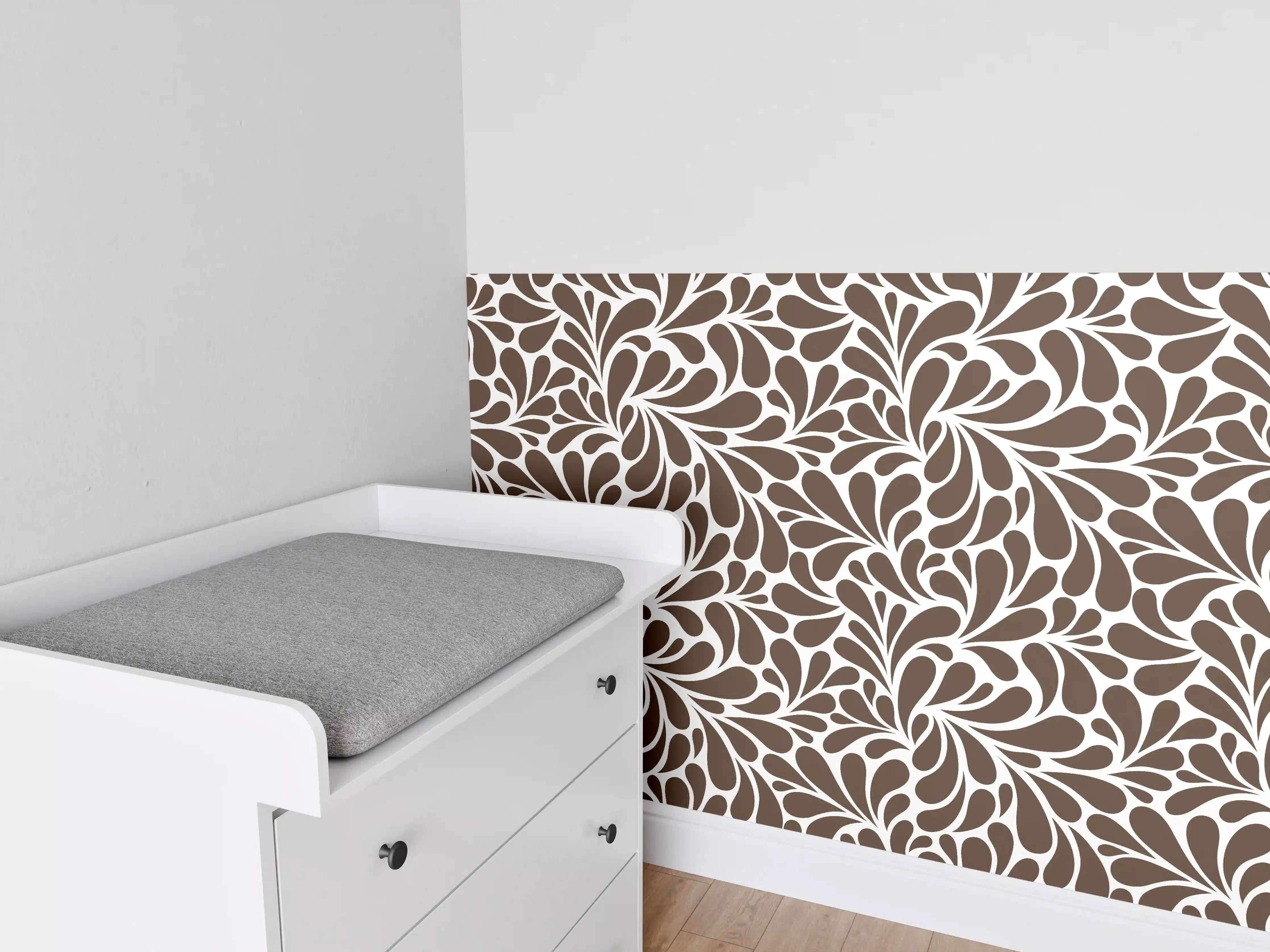 Babyzimmer Wandgestaltung - Blaue Wasserfall-Wand