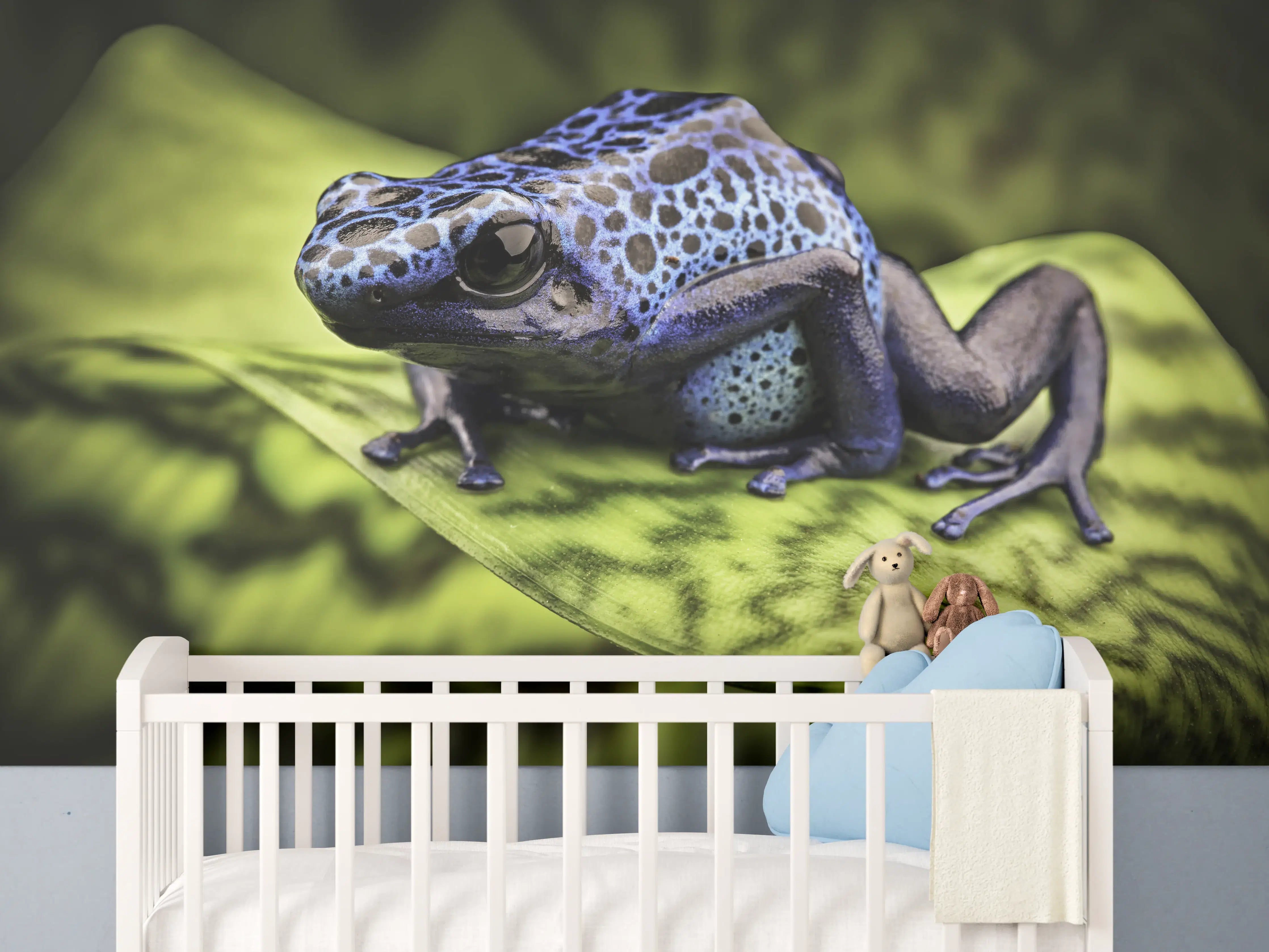 Babyzimmer Wandgestaltung - Blauer Pfeilgiftfrosch im Amazonas