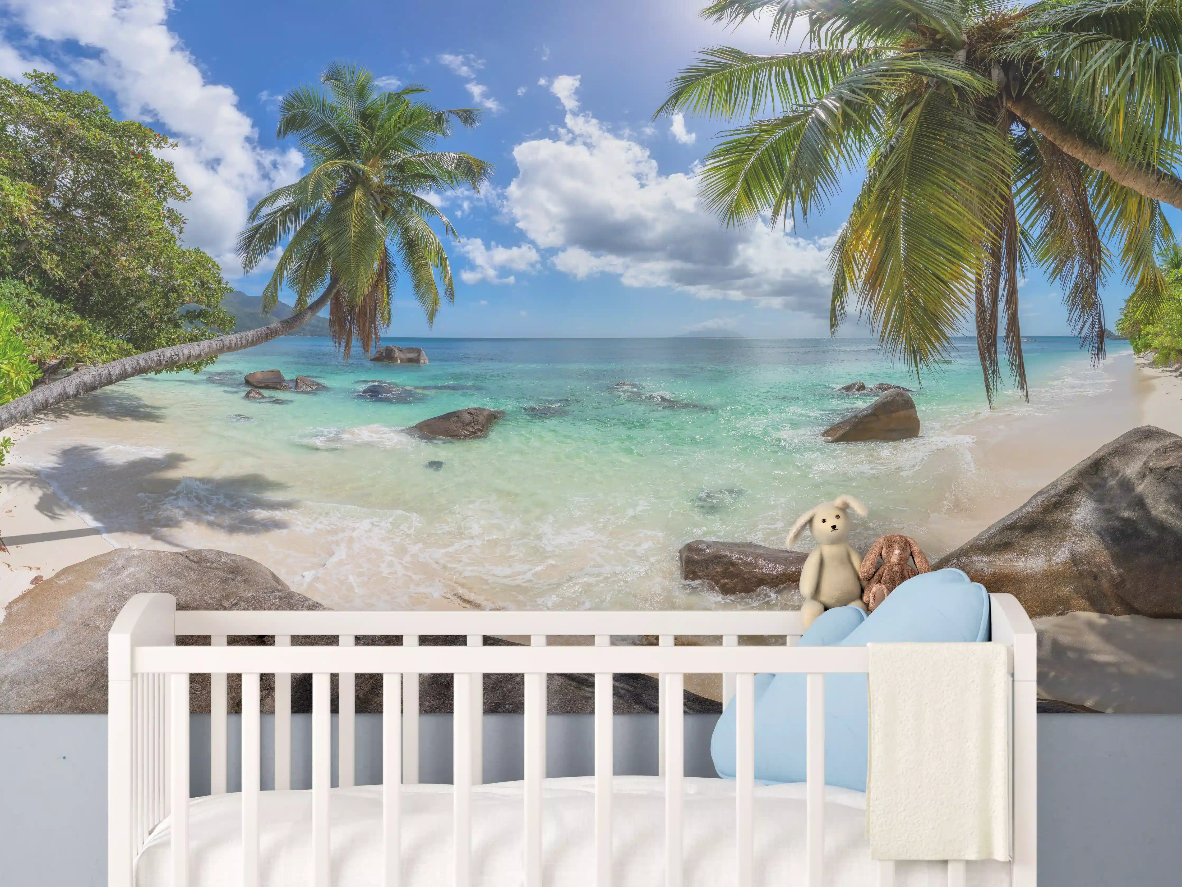 Babyzimmer Wandgestaltung - Blick auf den schönen tropischen Strand