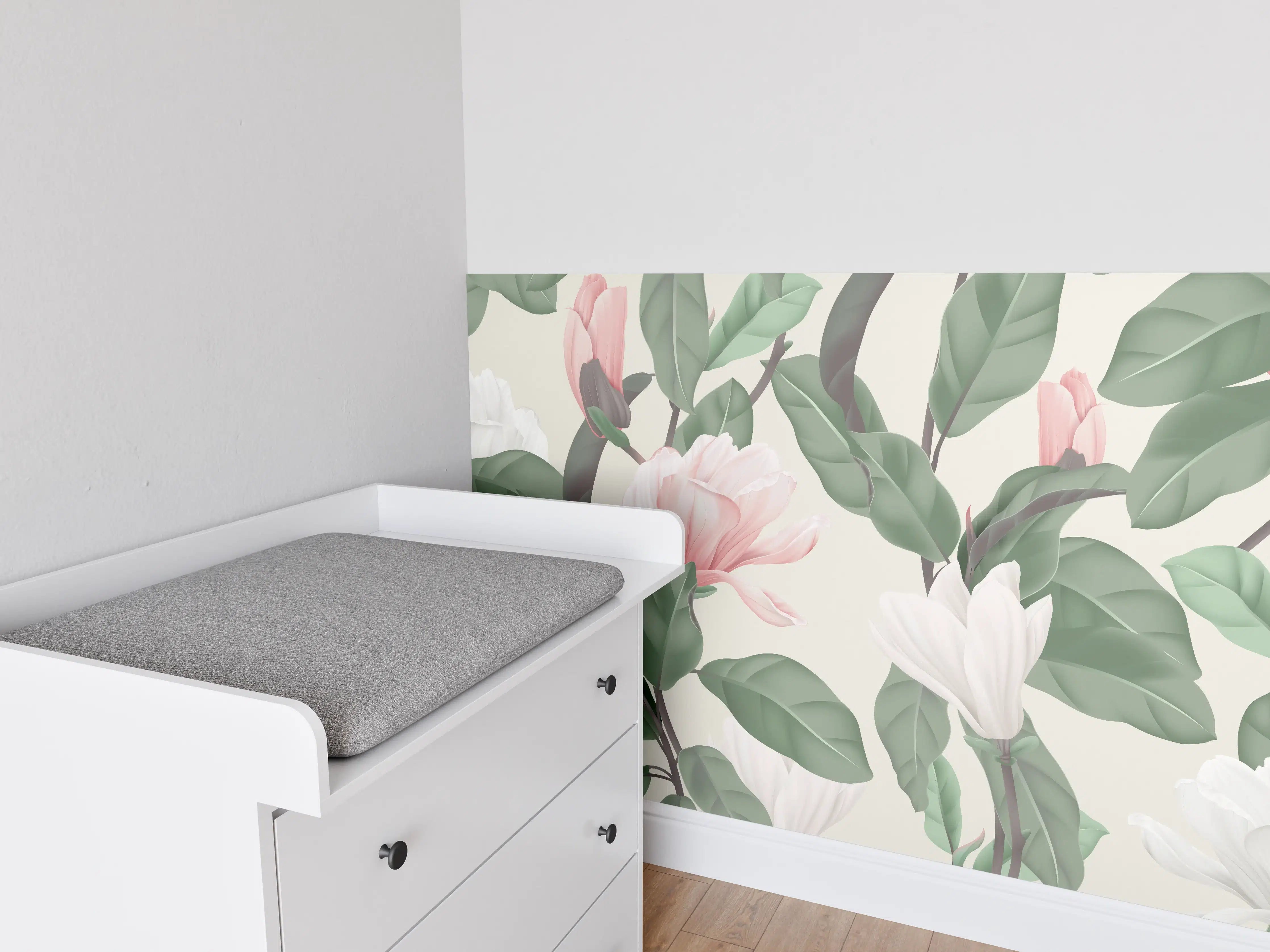 Babyzimmer Wandgestaltung - Blüten - wild & wunderschön