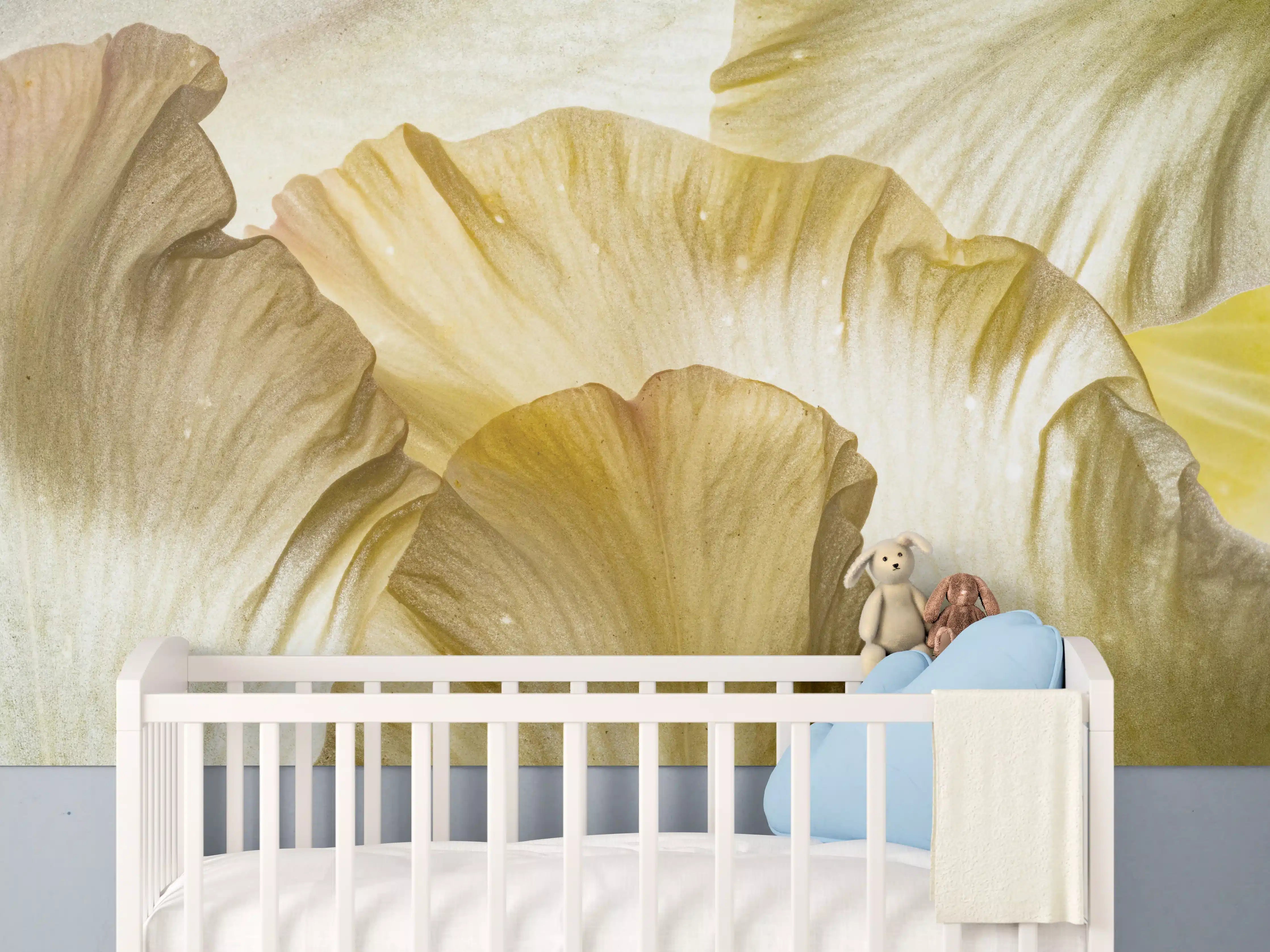 Babyzimmer Wandgestaltung - Blütenblatt Textur Nahaufnahme