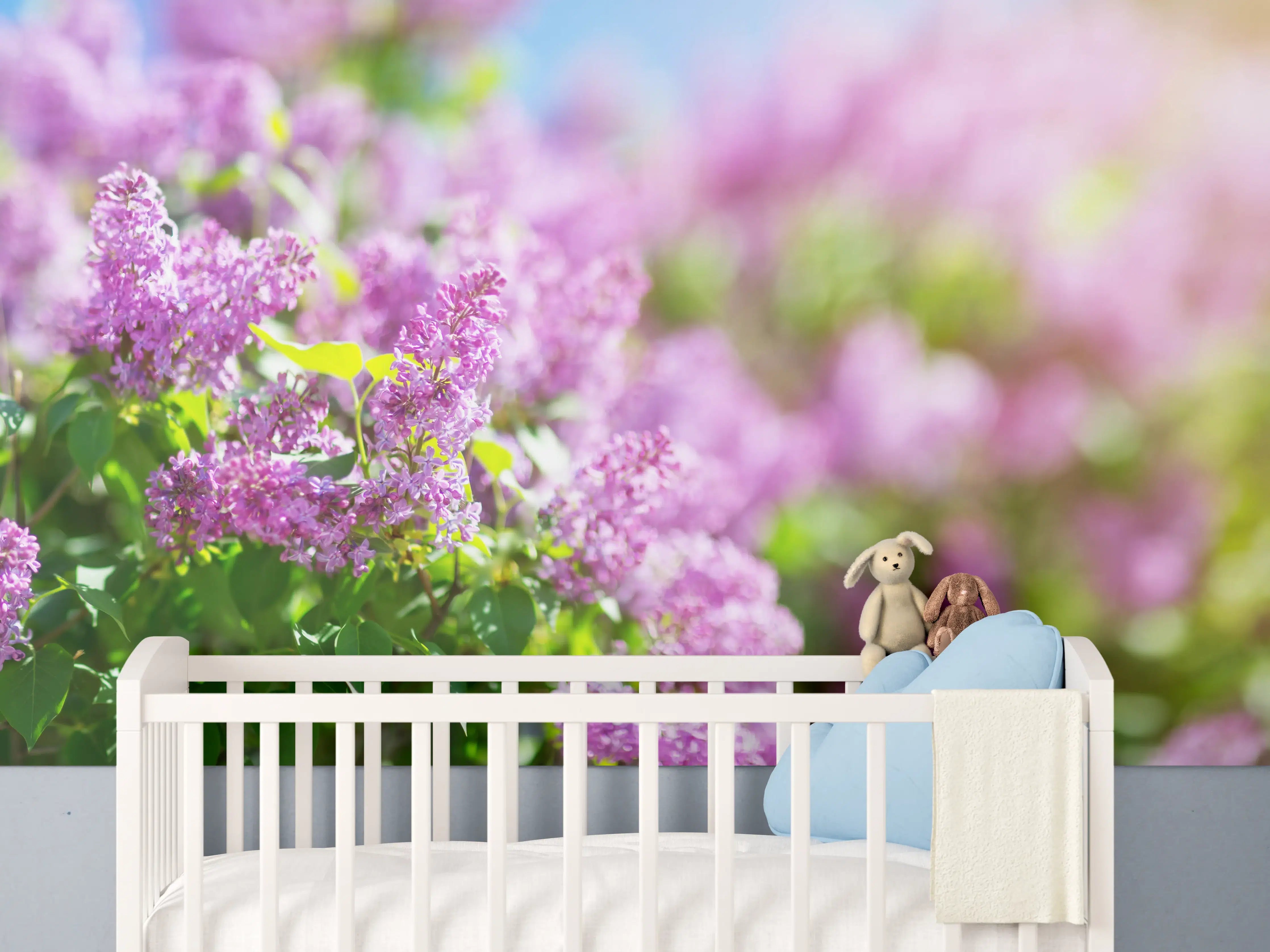 Babyzimmer Wandgestaltung - Blumen blühen auf im Frühling