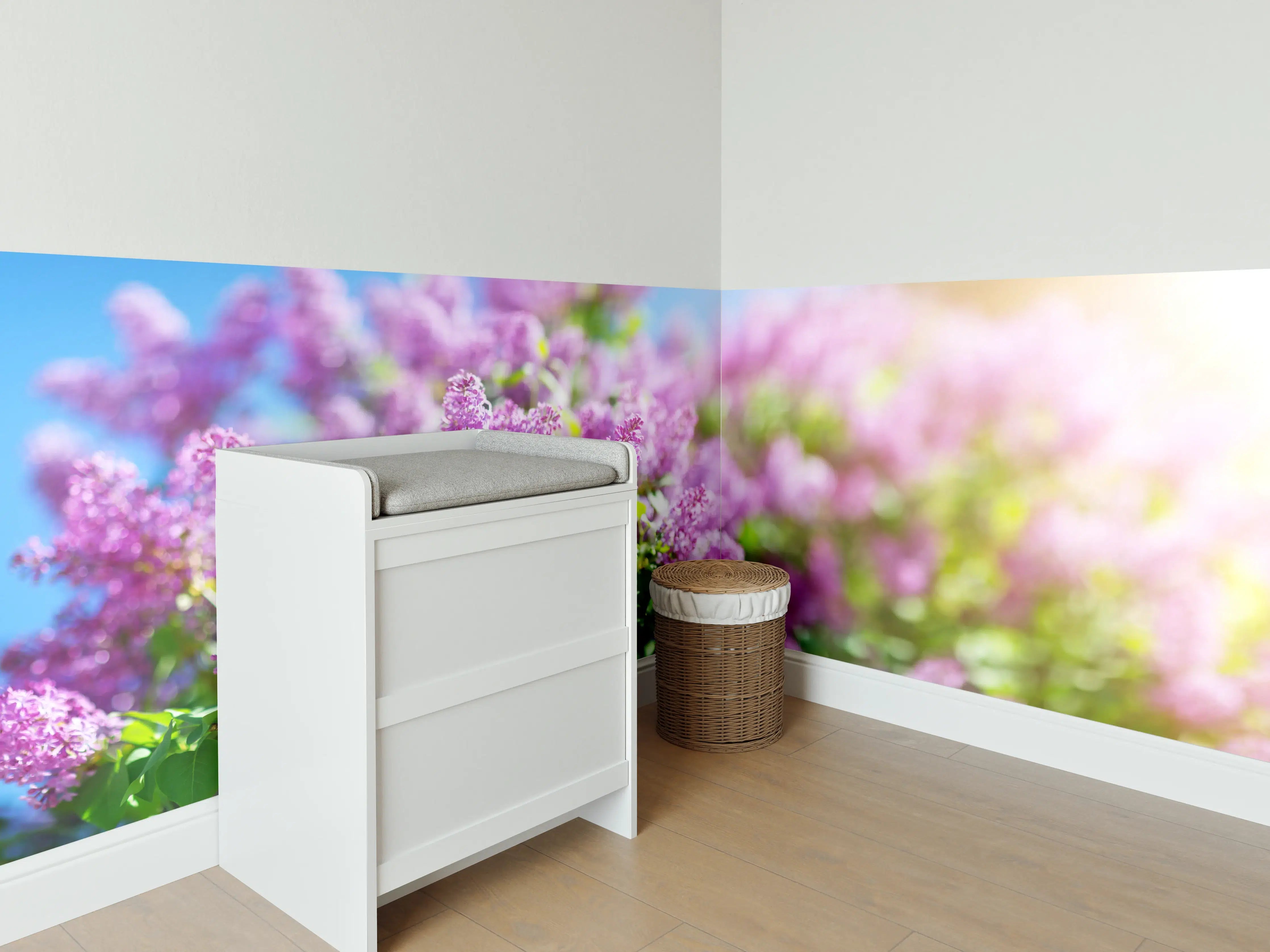 Babyzimmer Wandgestaltung - Blumen blühen auf im Frühling