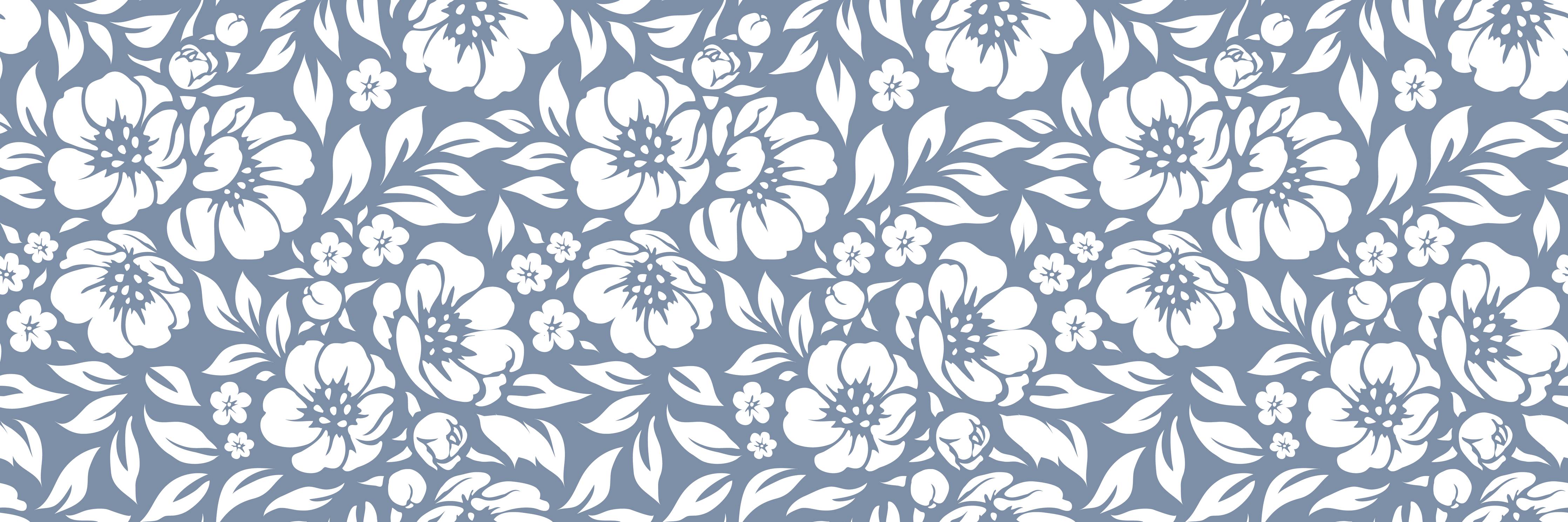 Babyzimmer Wandgestaltung-Blumenmuster in Aqua