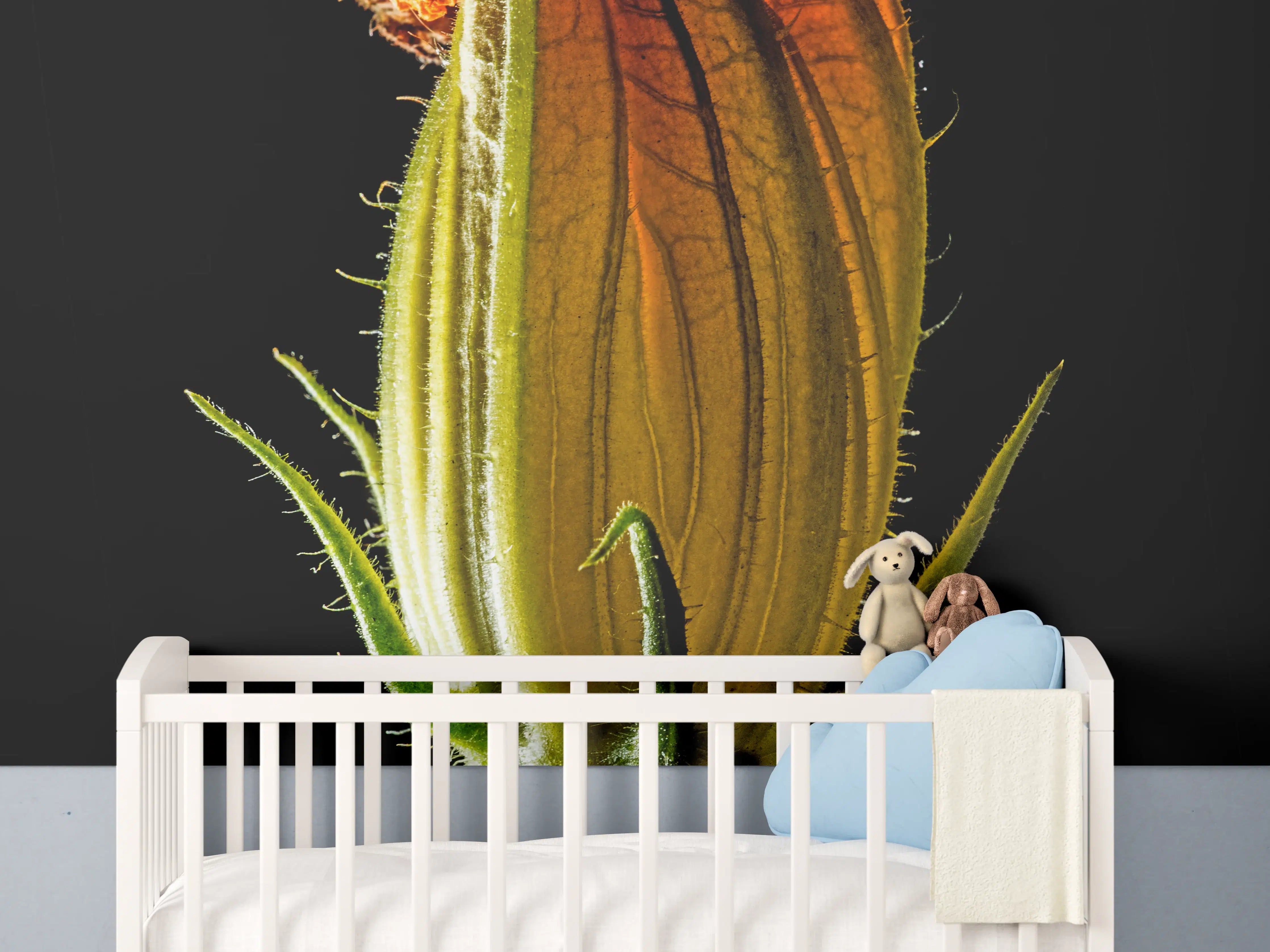 Babyzimmer Wandgestaltung - Blumenzwiebel in Nahaufnahme