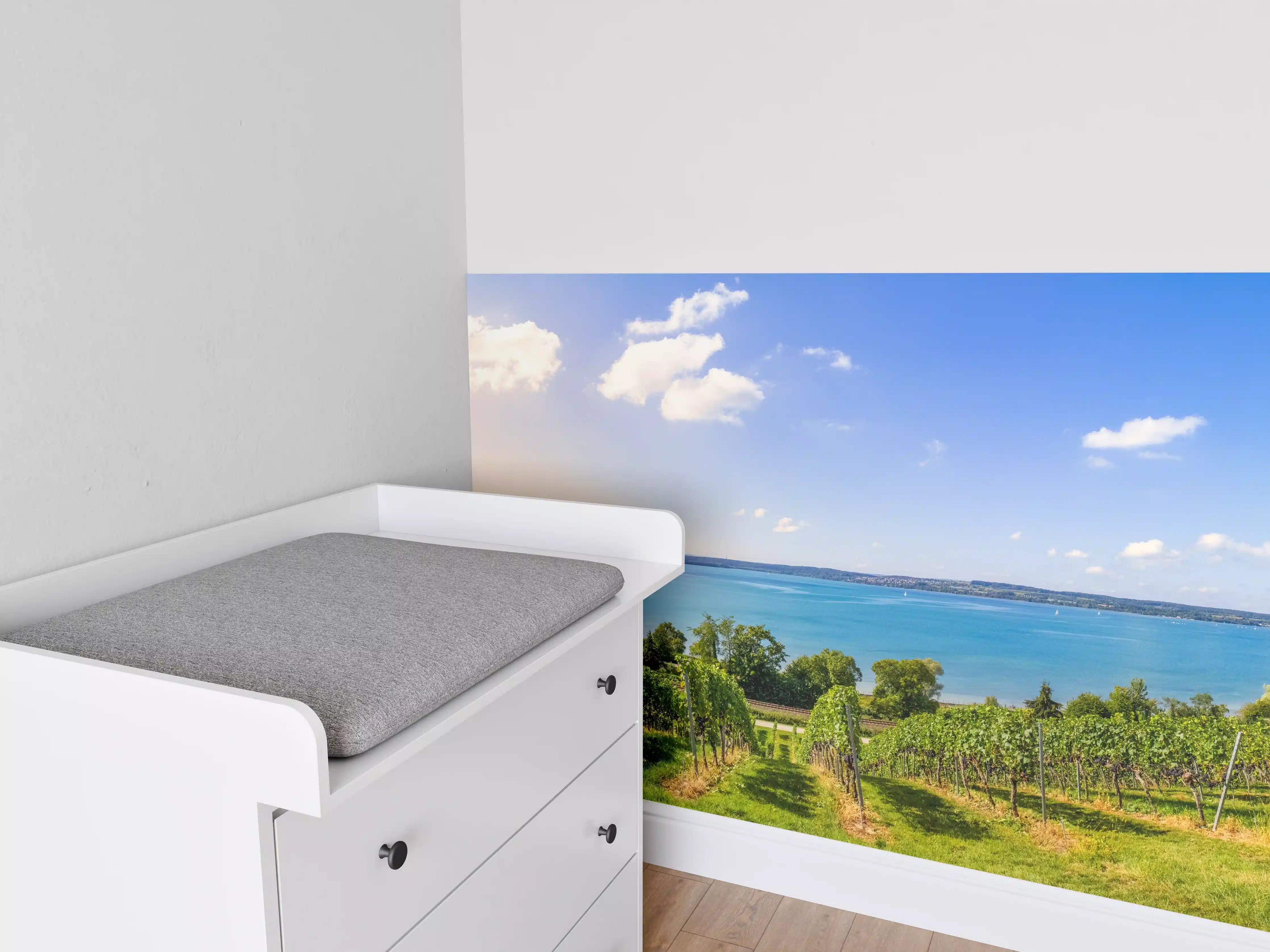 Babyzimmer Wandgestaltung - Bodensee Panorama in Birnau