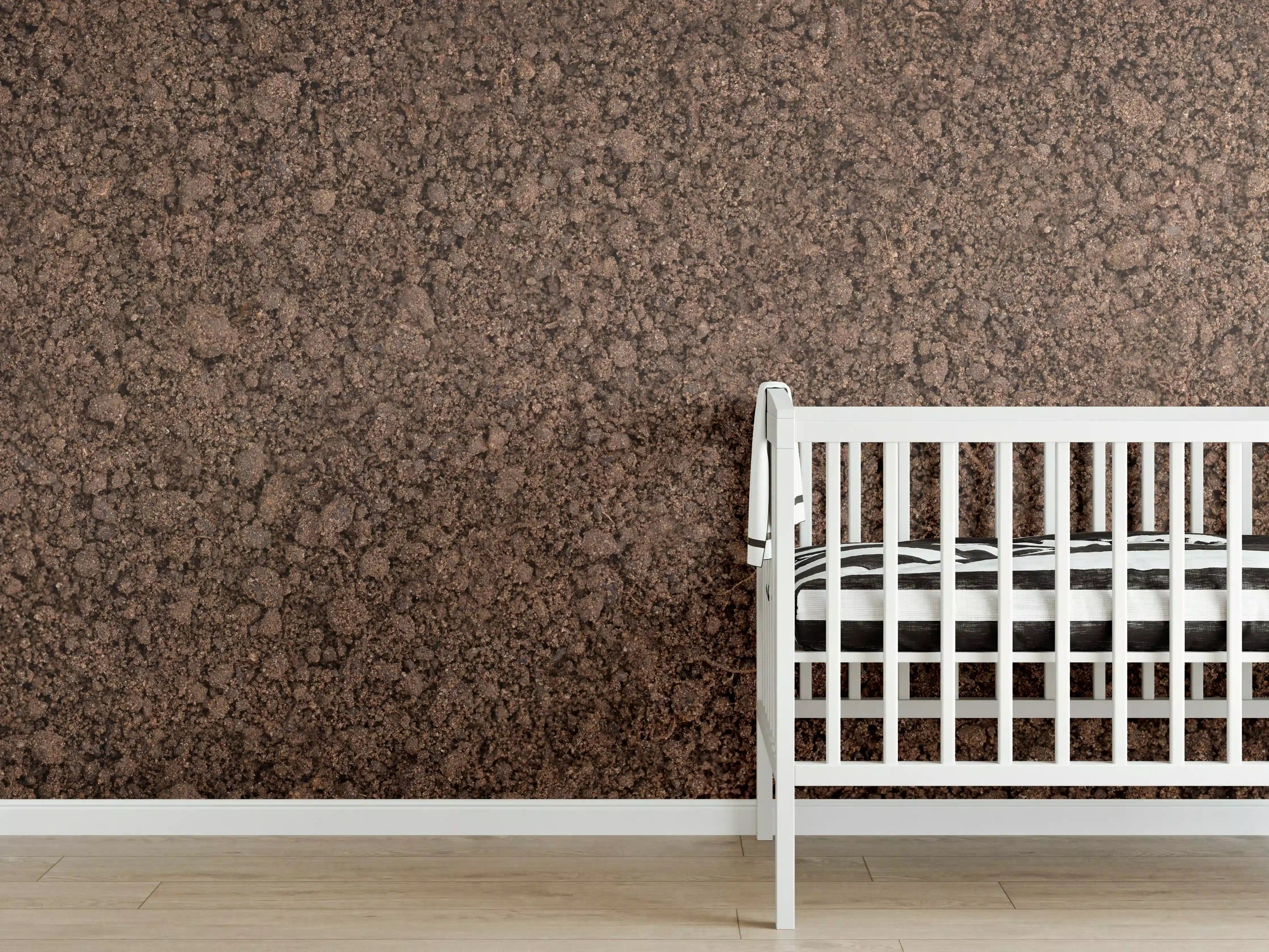 Babyzimmer Wandgestaltung - Bodentextur in Nahaufnahme