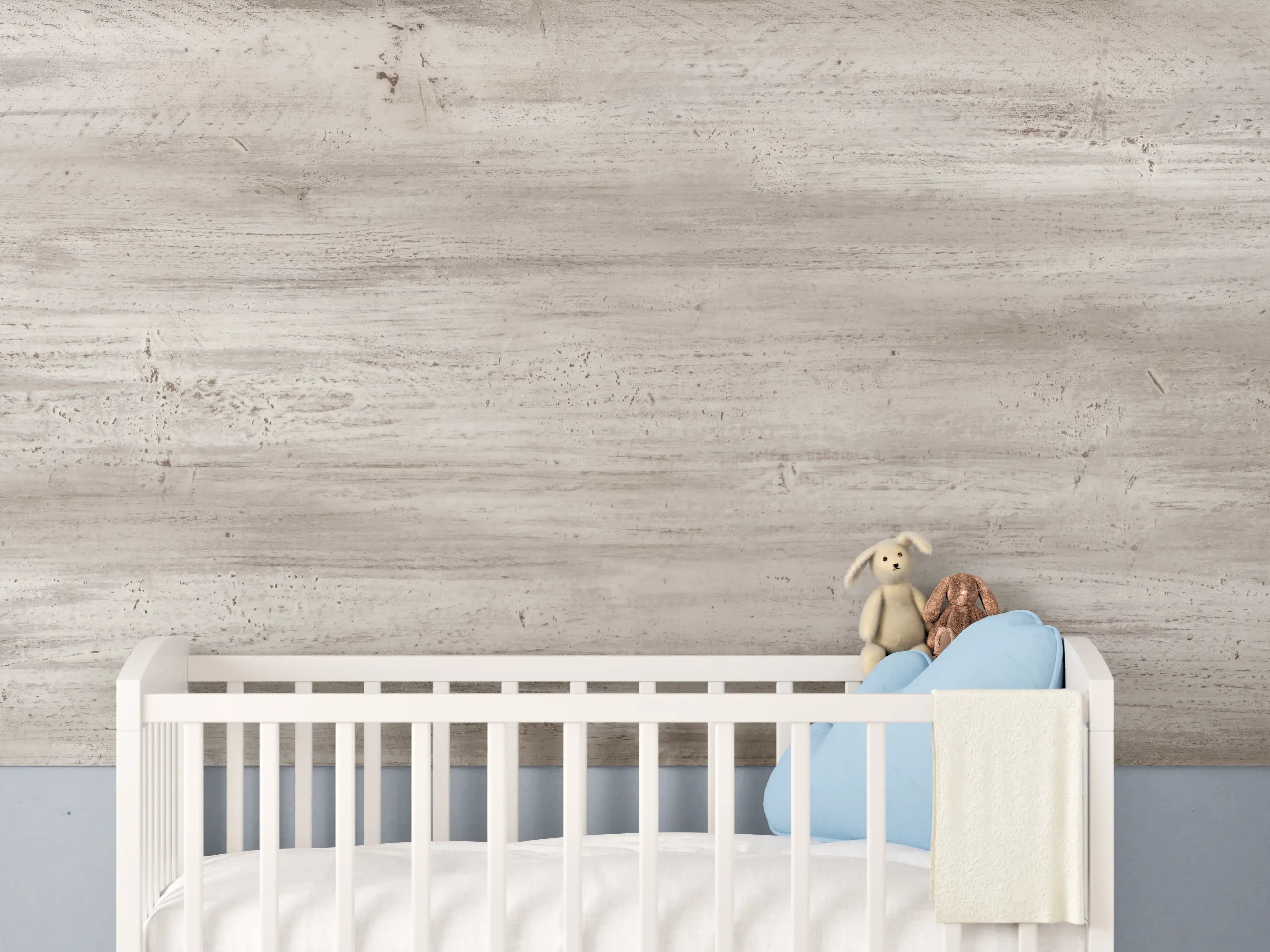 Babyzimmer Wandgestaltung - Bräunliche alte Holztextur