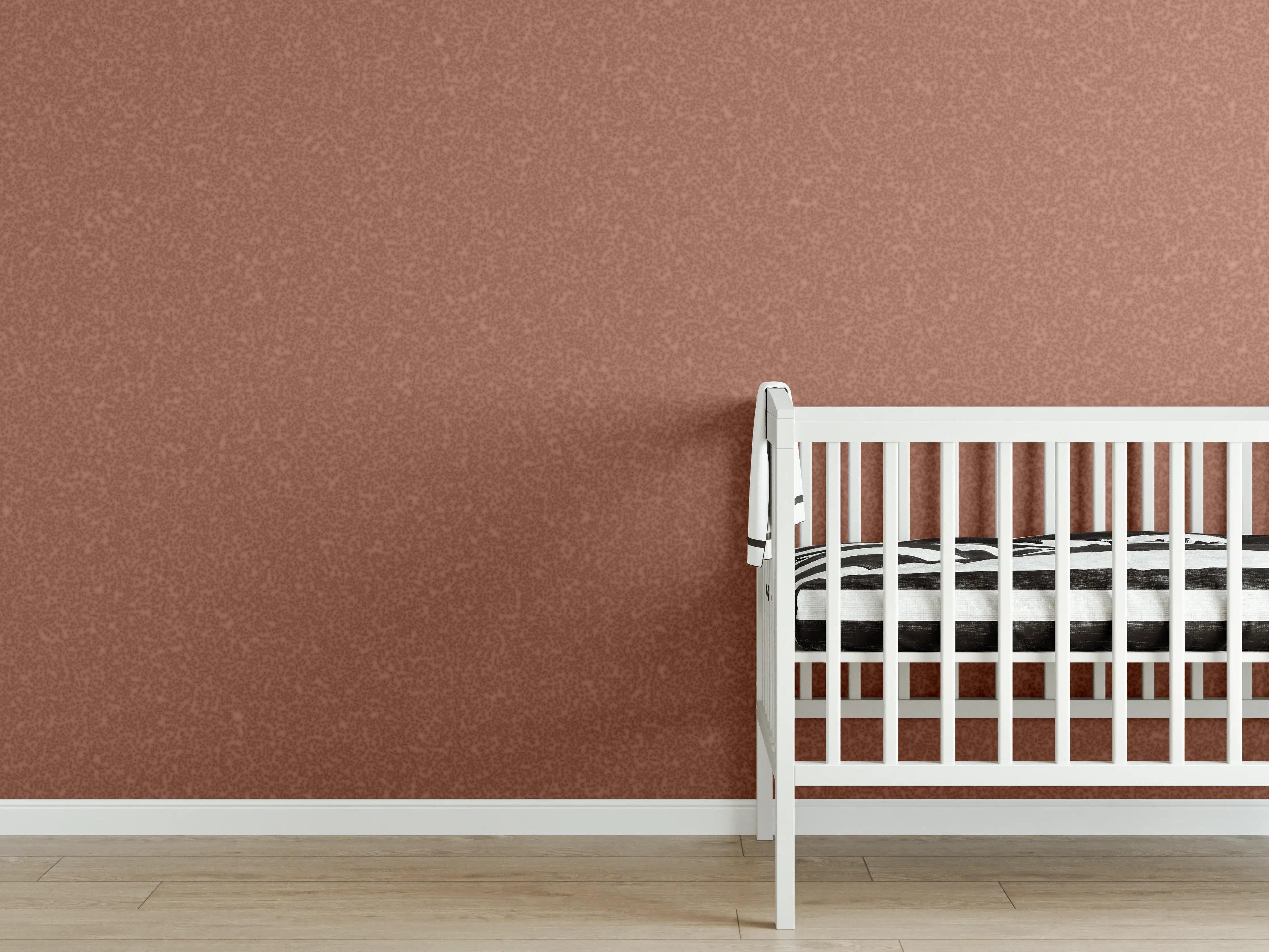 Babyzimmer Wandgestaltung - Bräunlicher Hintergrund - Zimtfarbe