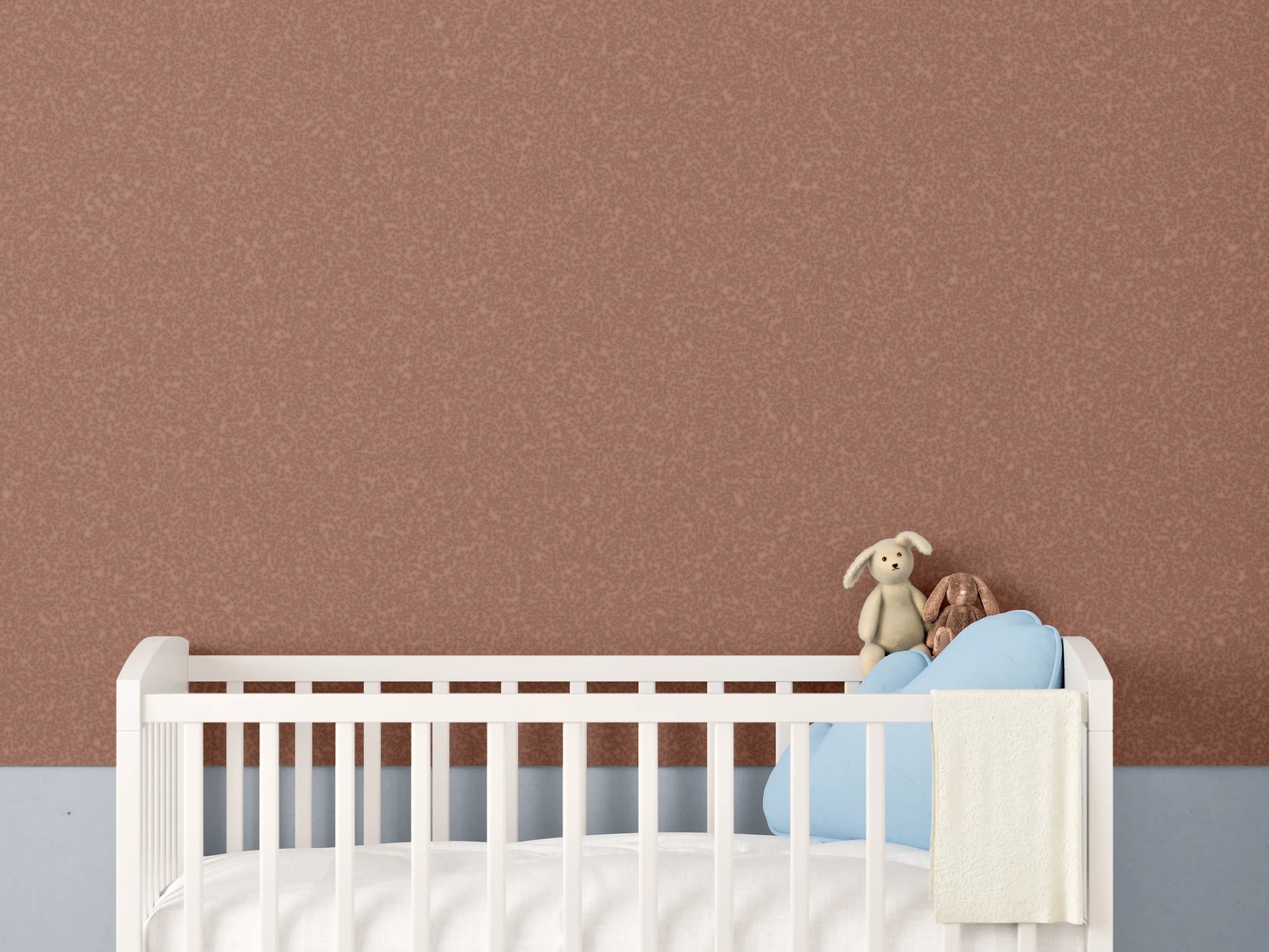 Babyzimmer Wandgestaltung - Bräunlicher Hintergrund - Zimtfarbe