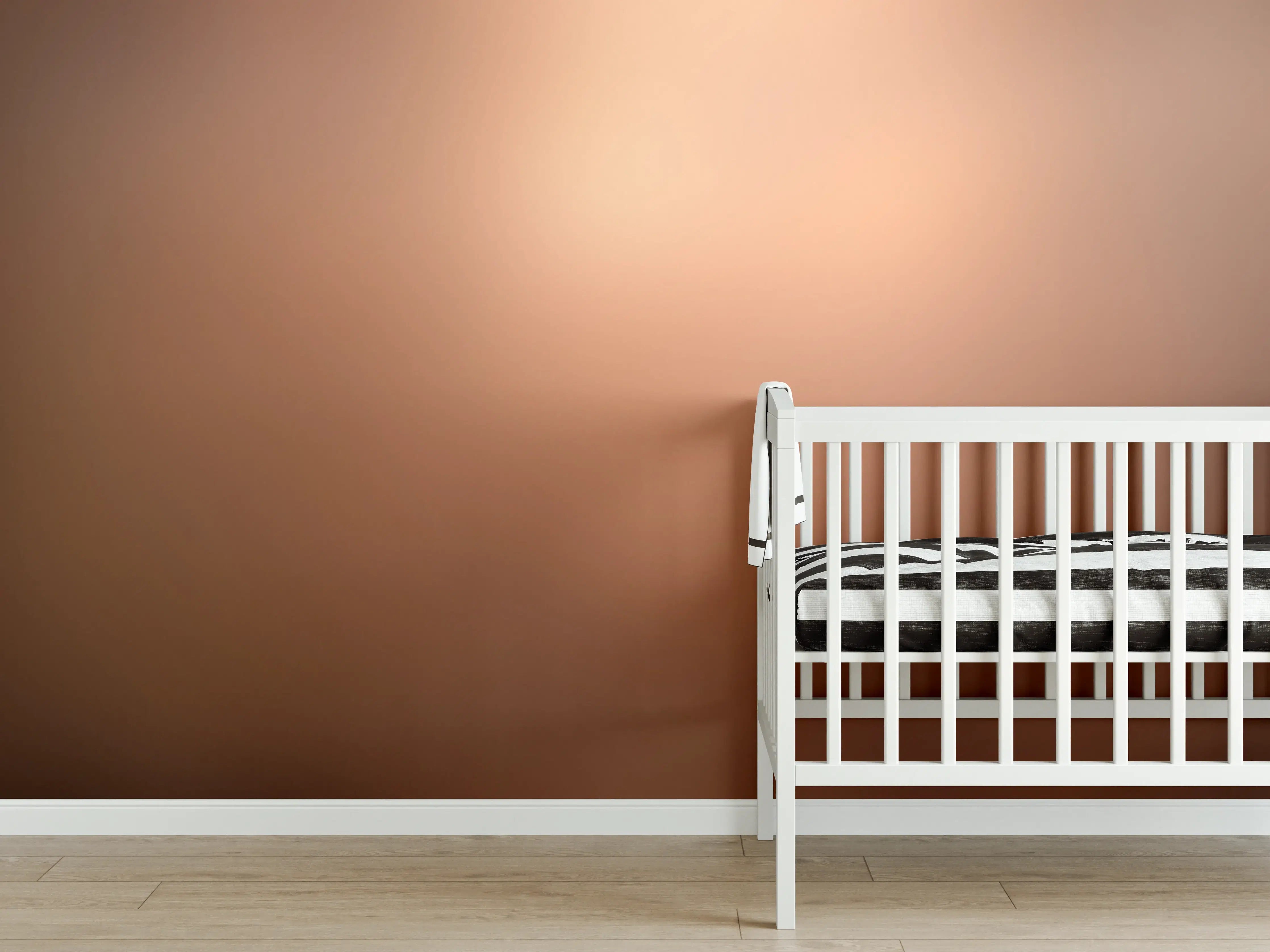 Babyzimmer Wandgestaltung - Braun, beiges Muster
