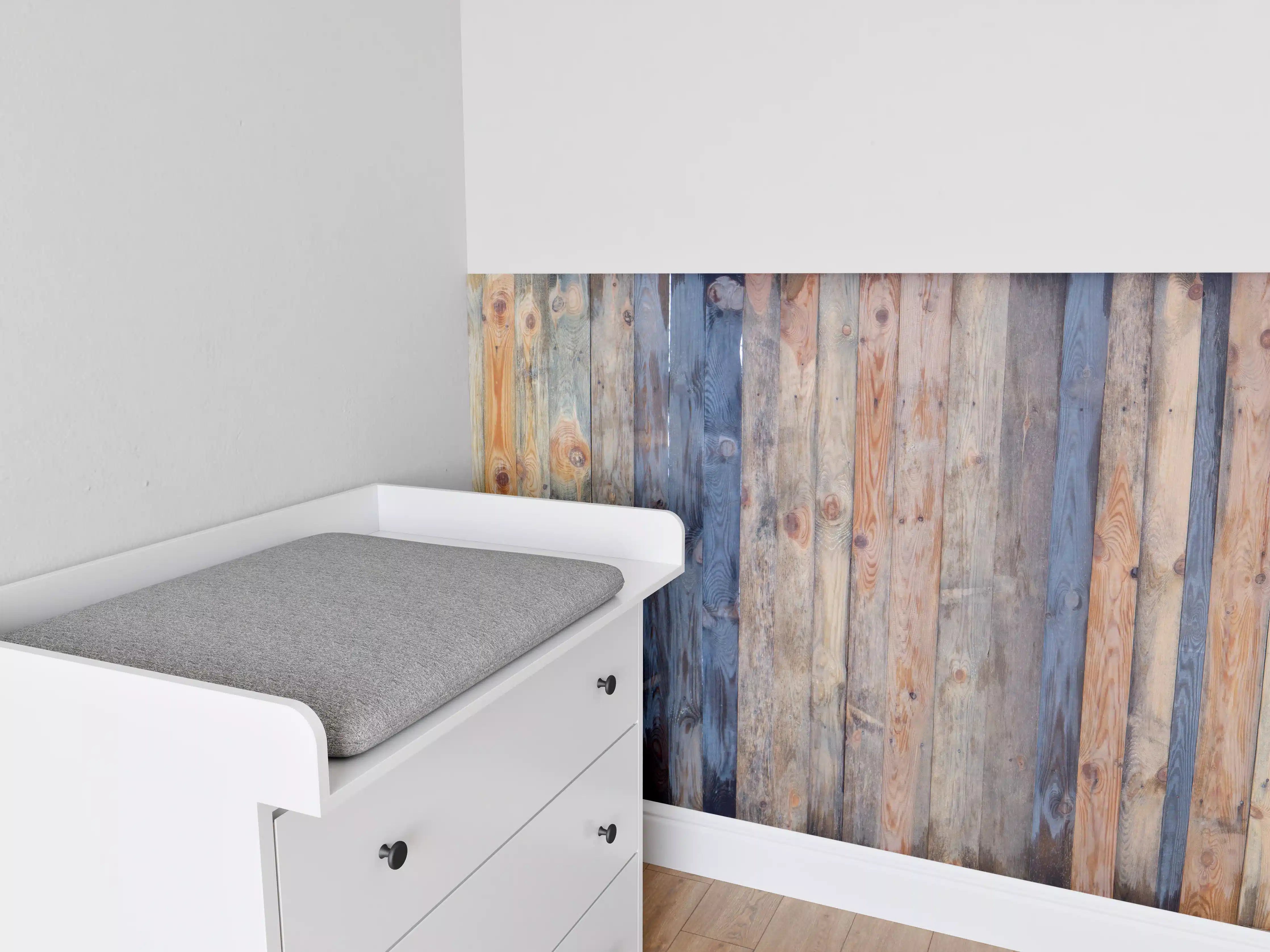 Babyzimmer Wandgestaltung - Braune Holz Wandtextur