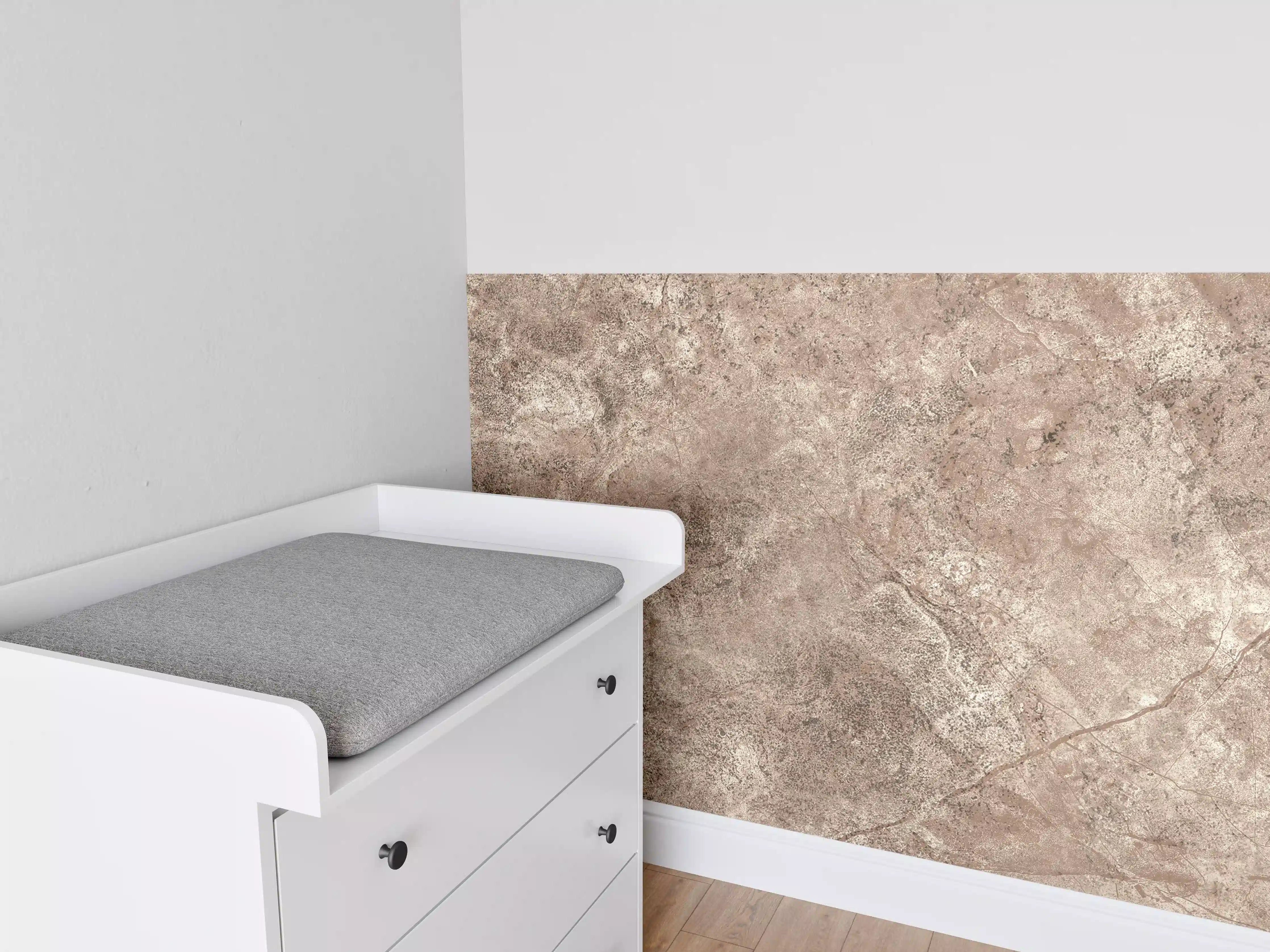 Babyzimmer Wandgestaltung - Brauner alter Sandstein 1