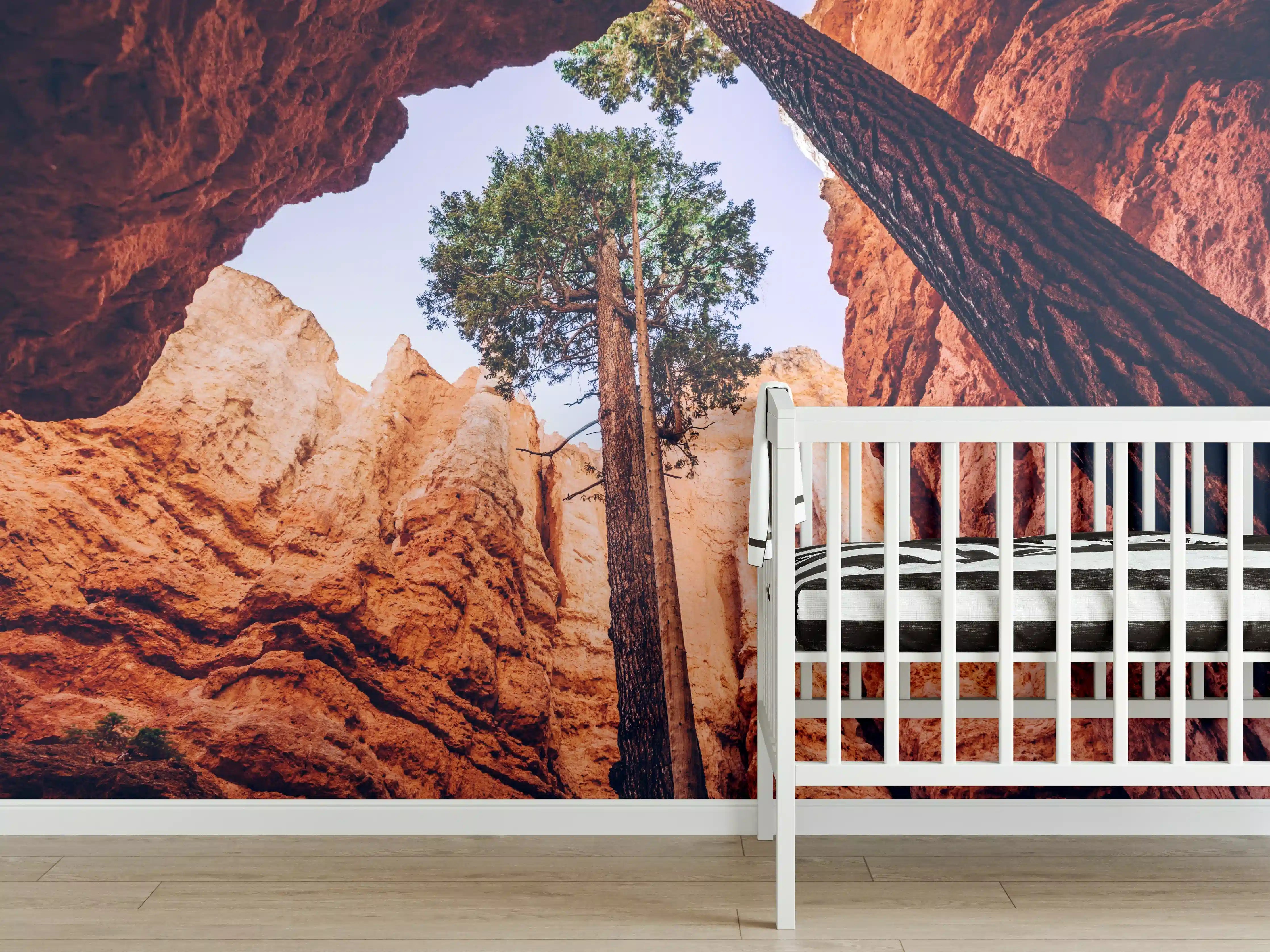 Babyzimmer Wandgestaltung - Bryce Canyon Rötliche Felsen