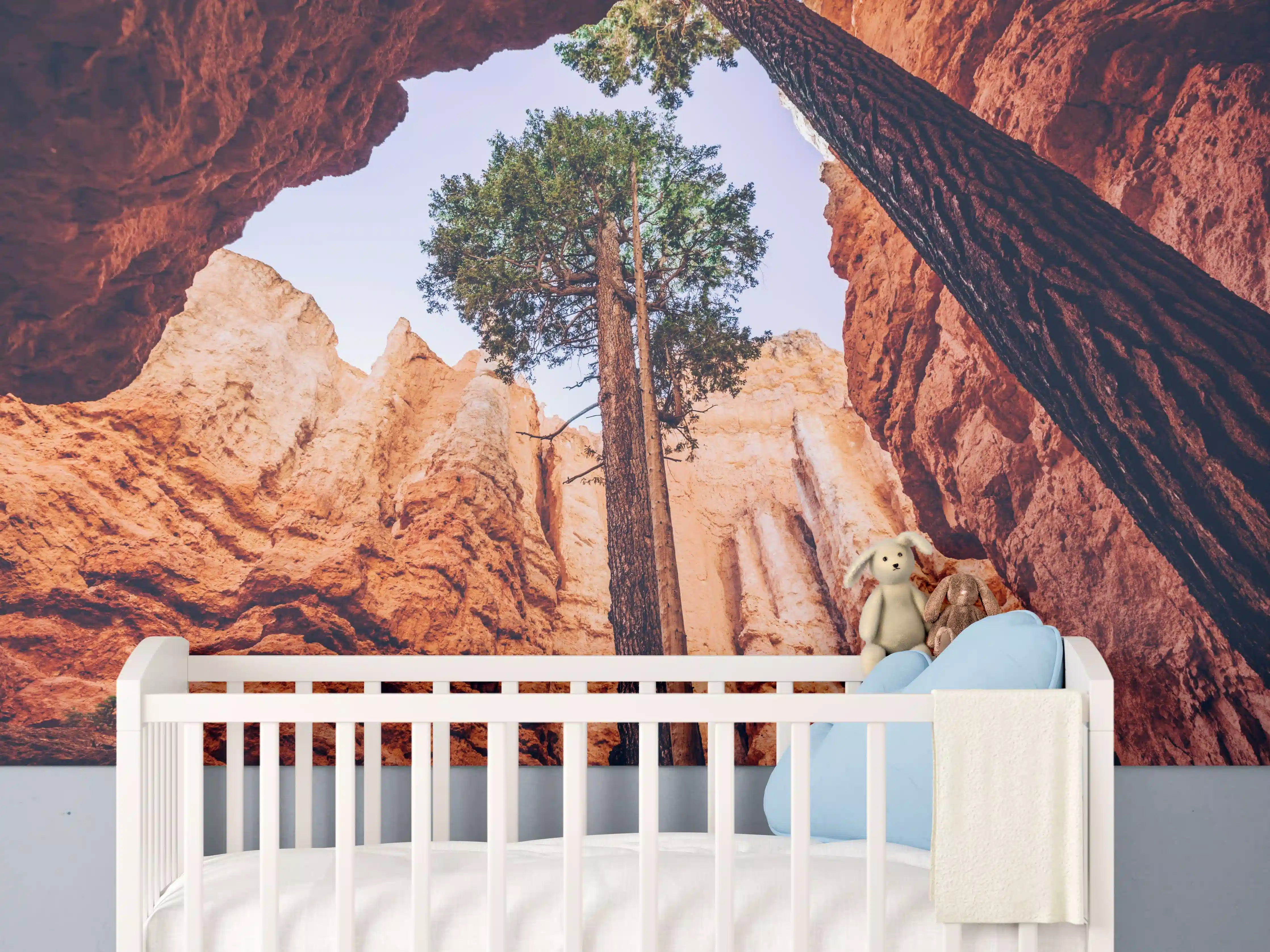 Babyzimmer Wandgestaltung - Bryce Canyon Rötliche Felsen