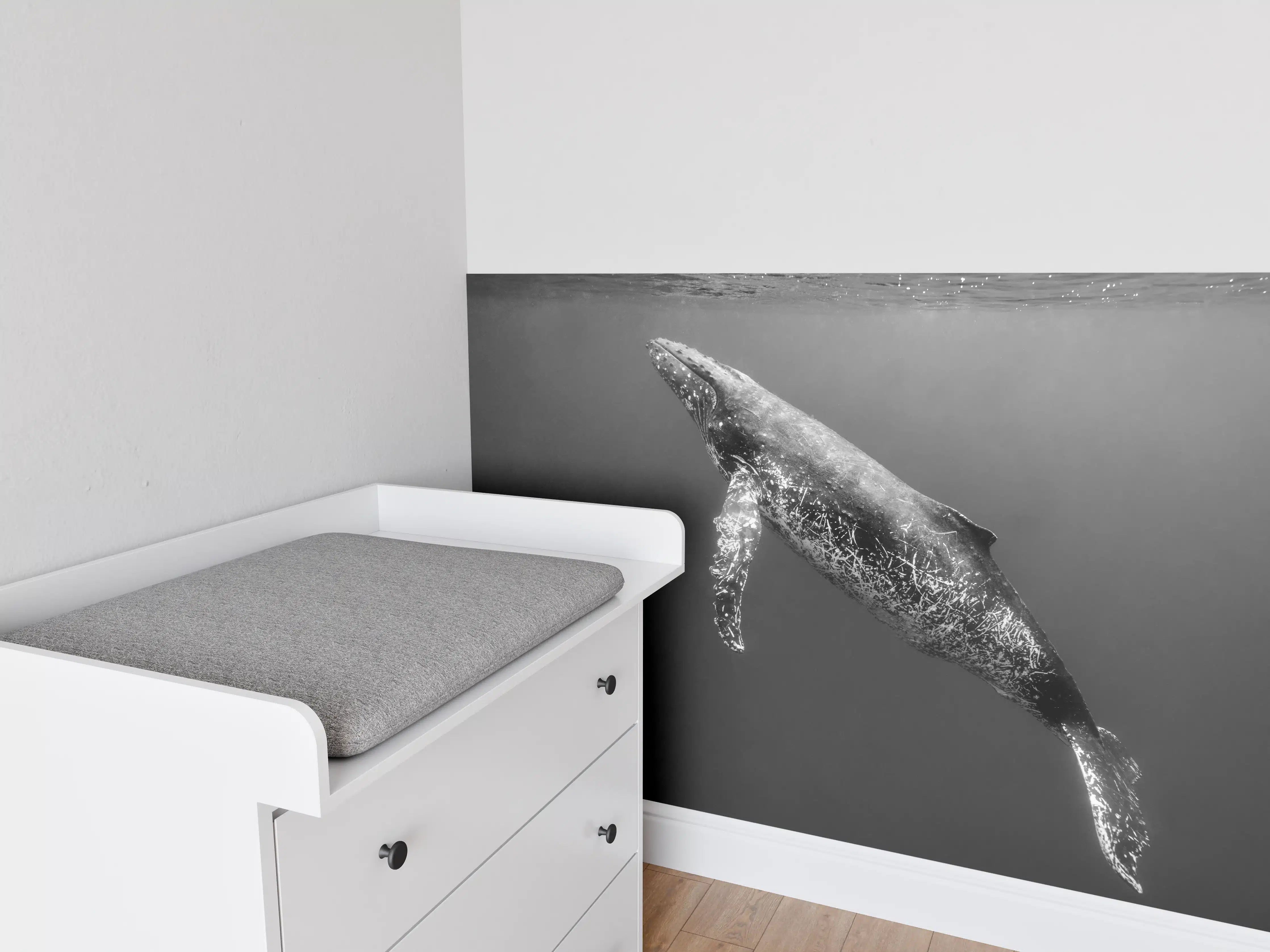Babyzimmer Wandgestaltung - Buckelwal