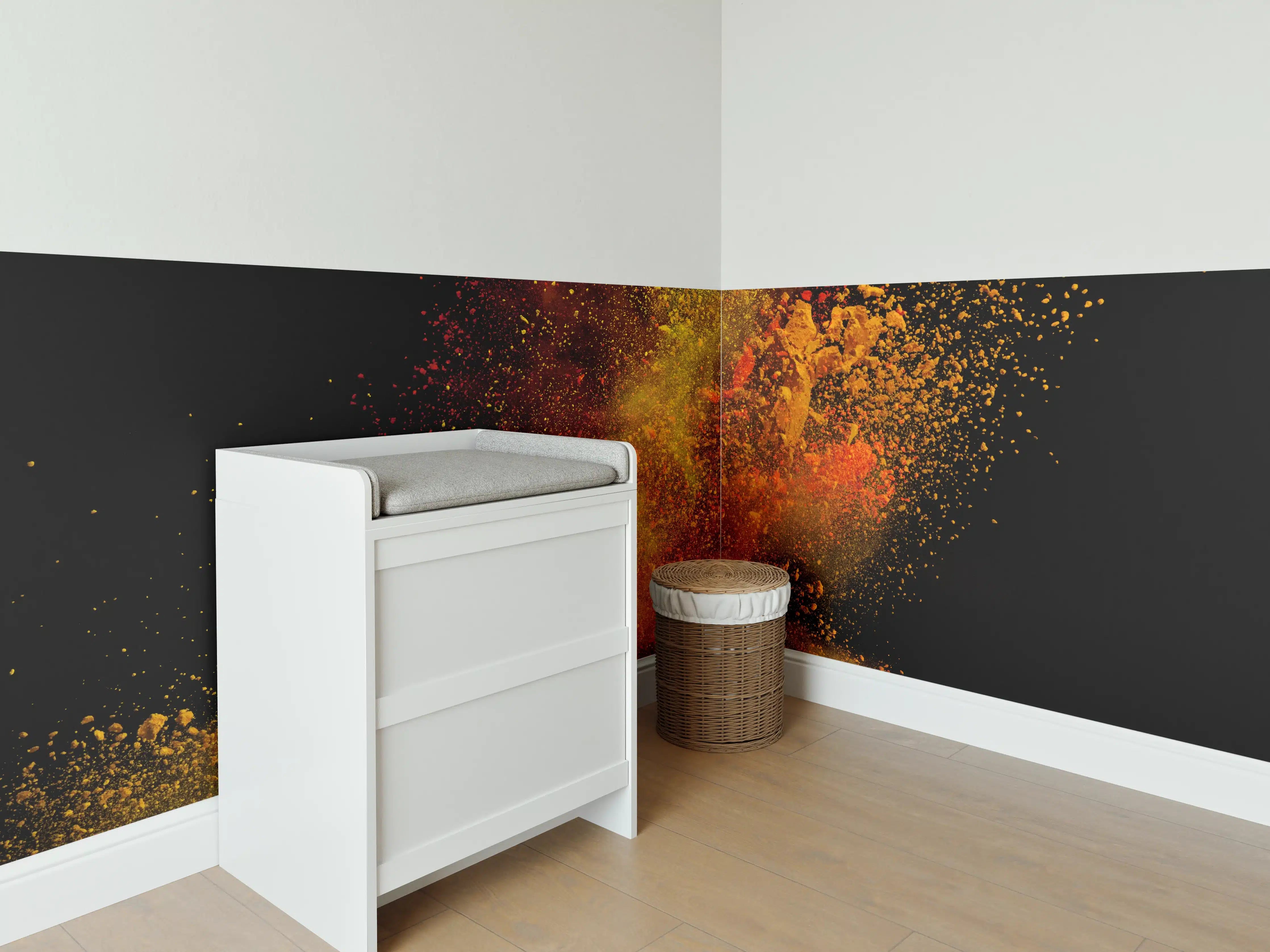 Babyzimmer Wandgestaltung - Bunte Farbexplosion