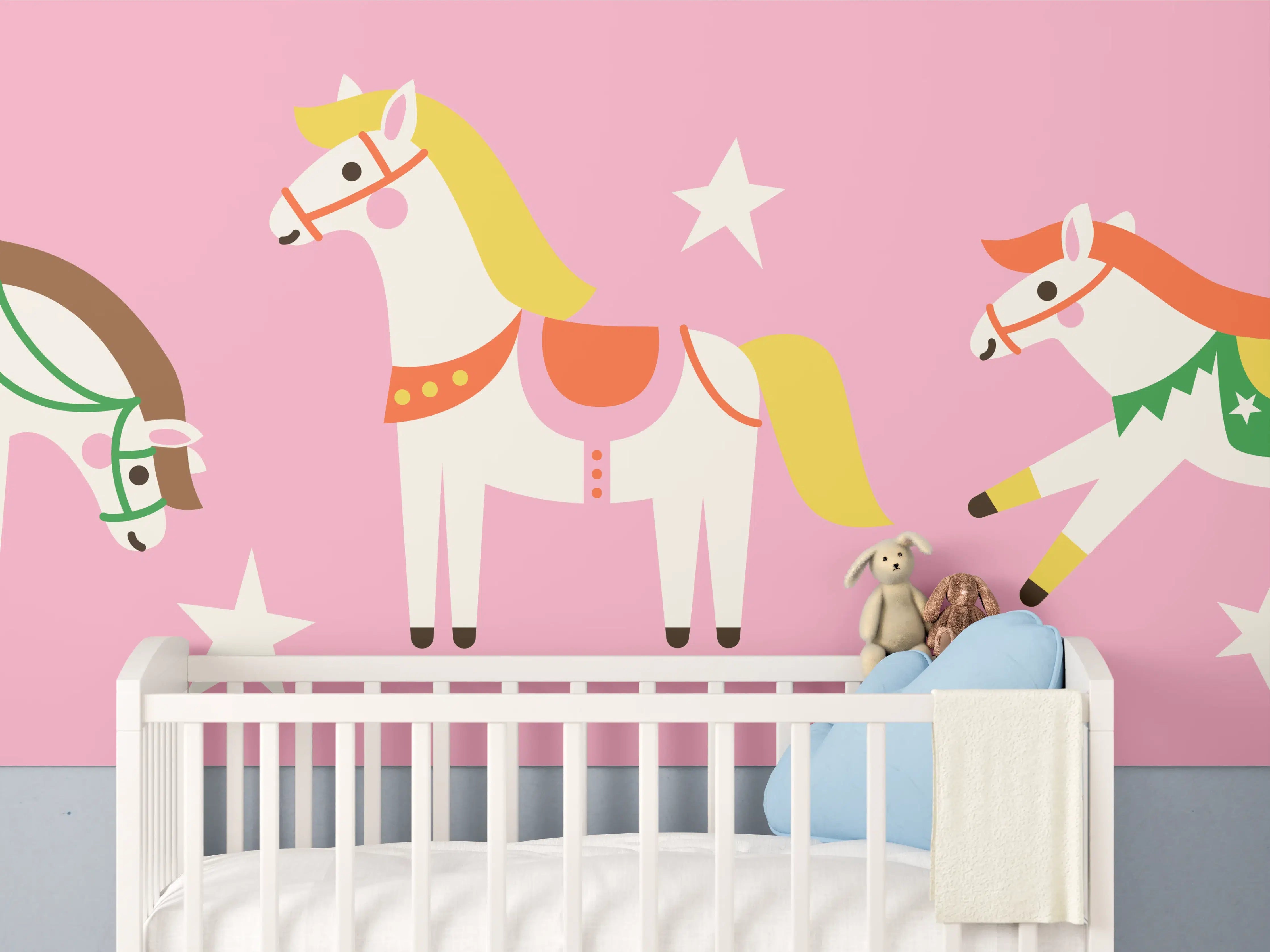 Babyzimmer Wandgestaltung - Bunte Hölzerne Piratenbären