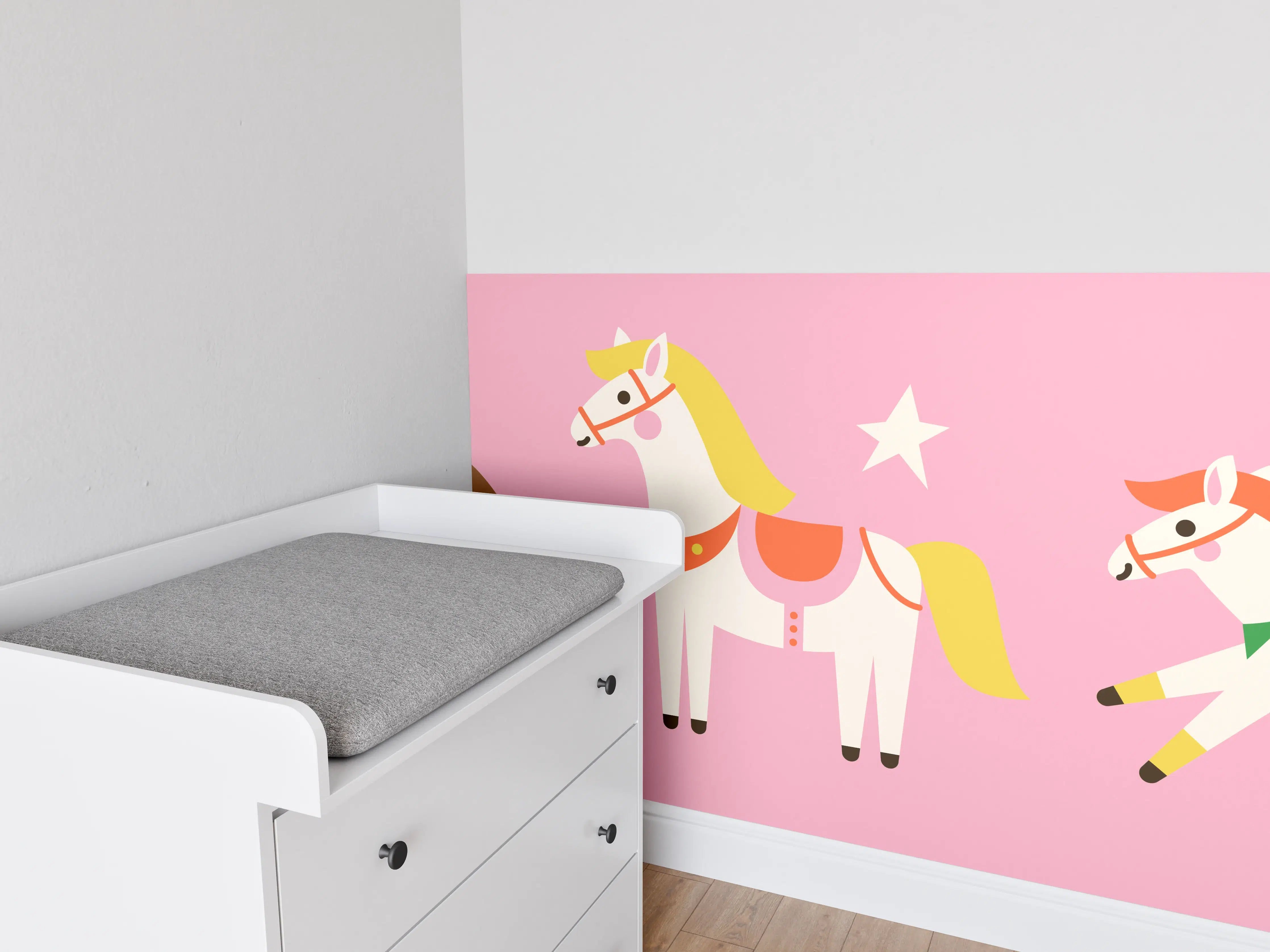 Babyzimmer Wandgestaltung - Bunte Hölzerne Piratenbären