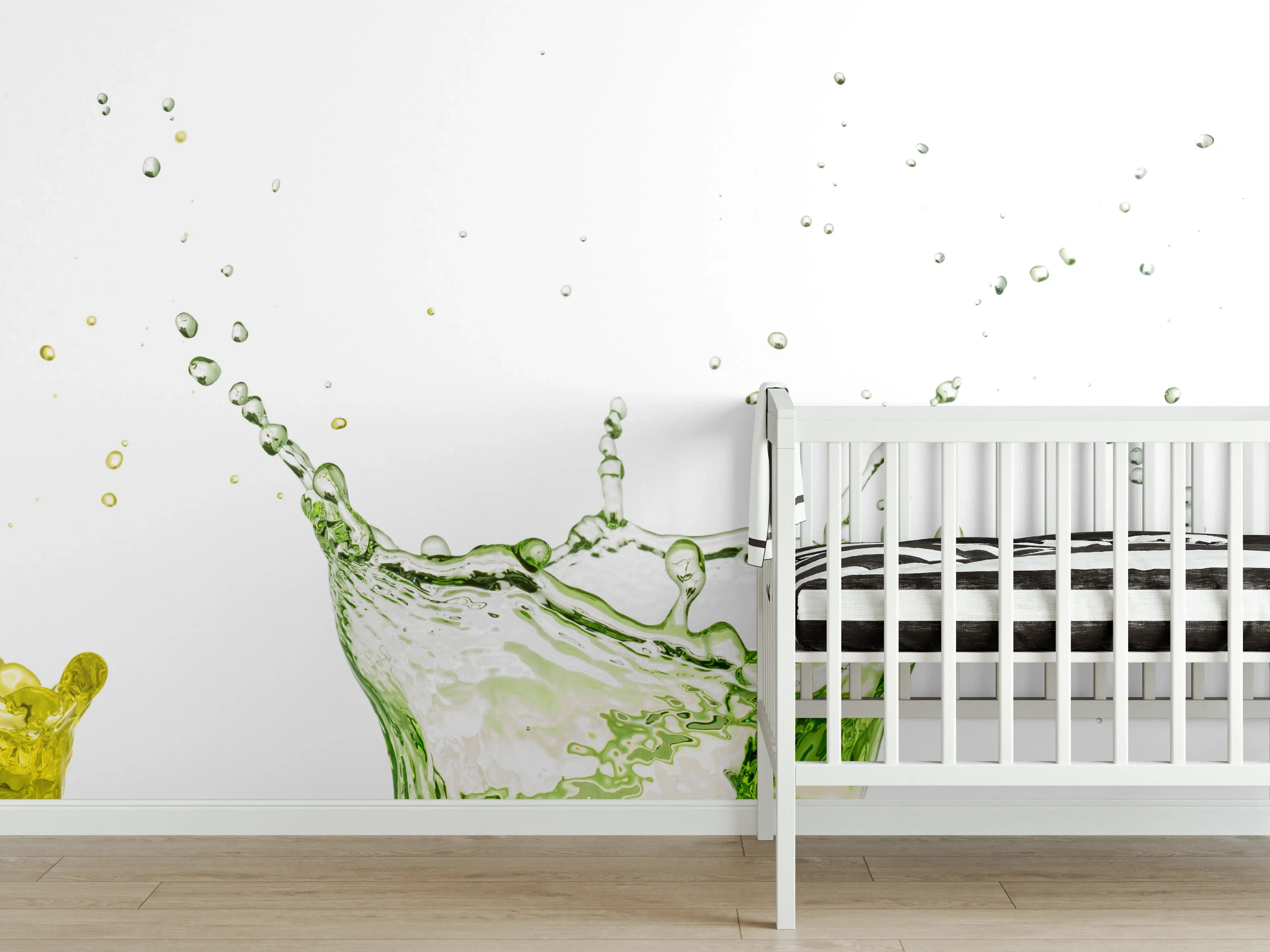 Babyzimmer Wandgestaltung - Bunte Wasserspritzer