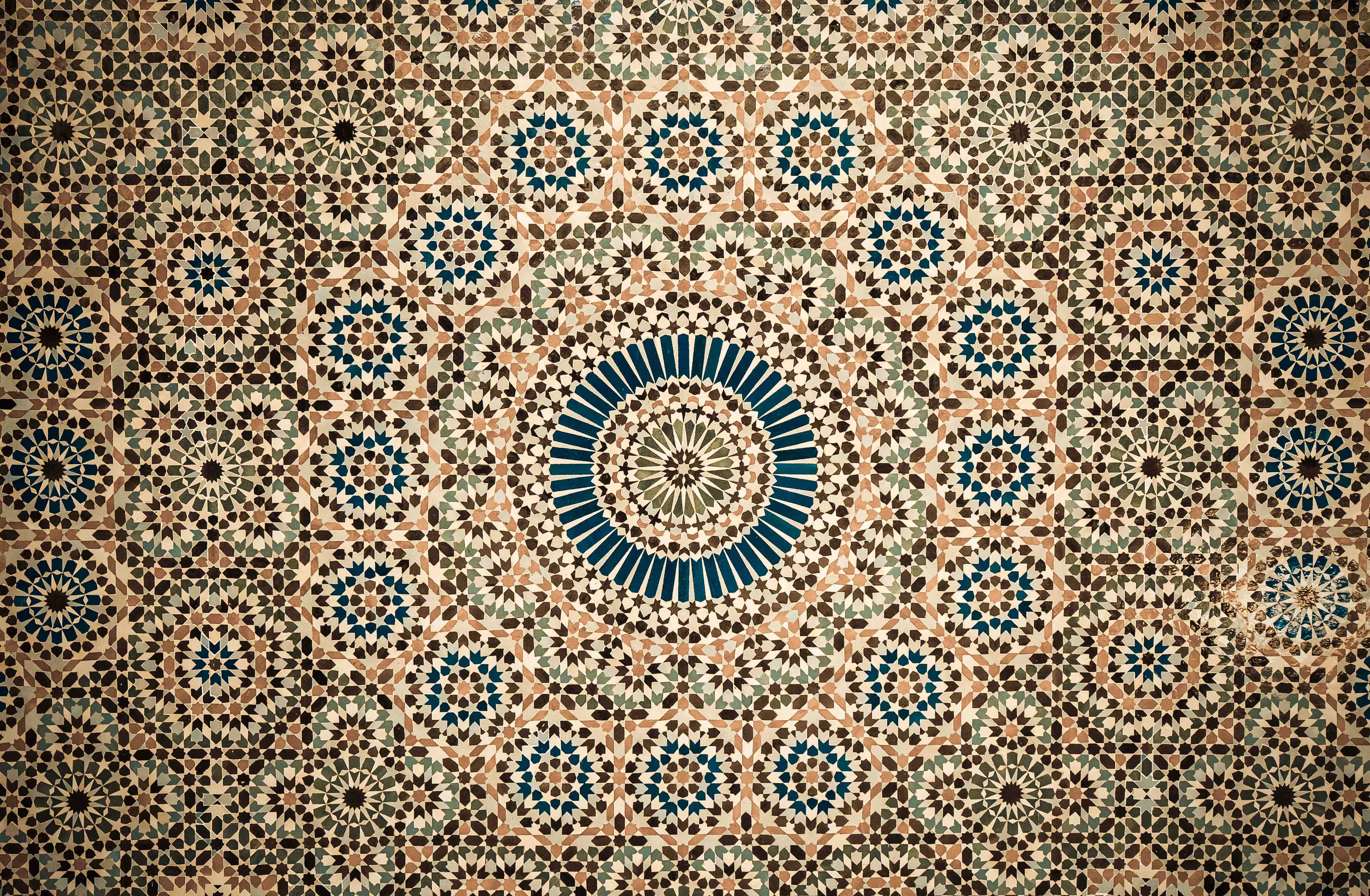 Babyzimmer Wandgestaltung-Bunte islamische Mosaikdekoration