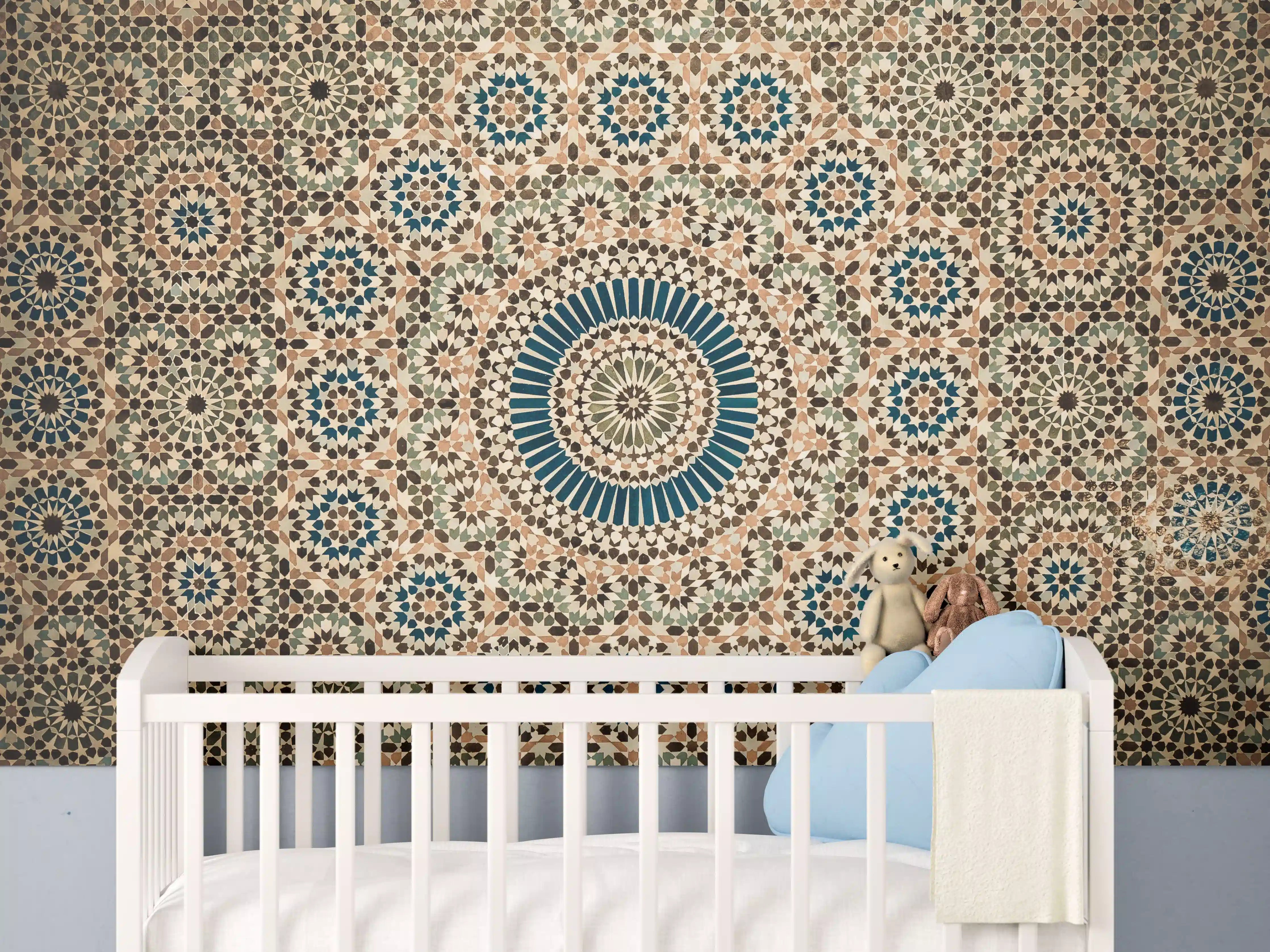 Babyzimmer Wandgestaltung - Bunte islamische Mosaikdekoration