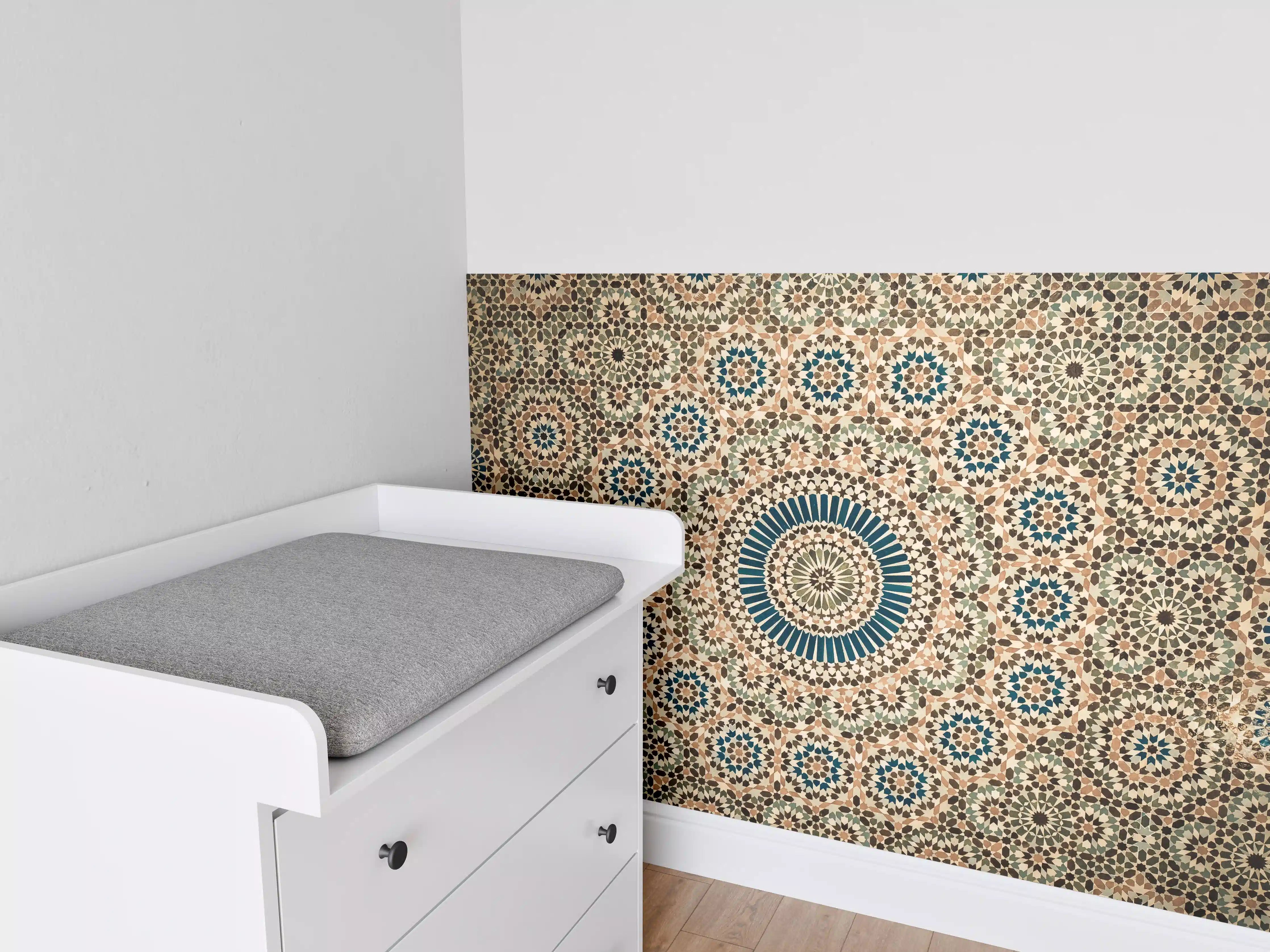 Babyzimmer Wandgestaltung - Bunte islamische Mosaikdekoration