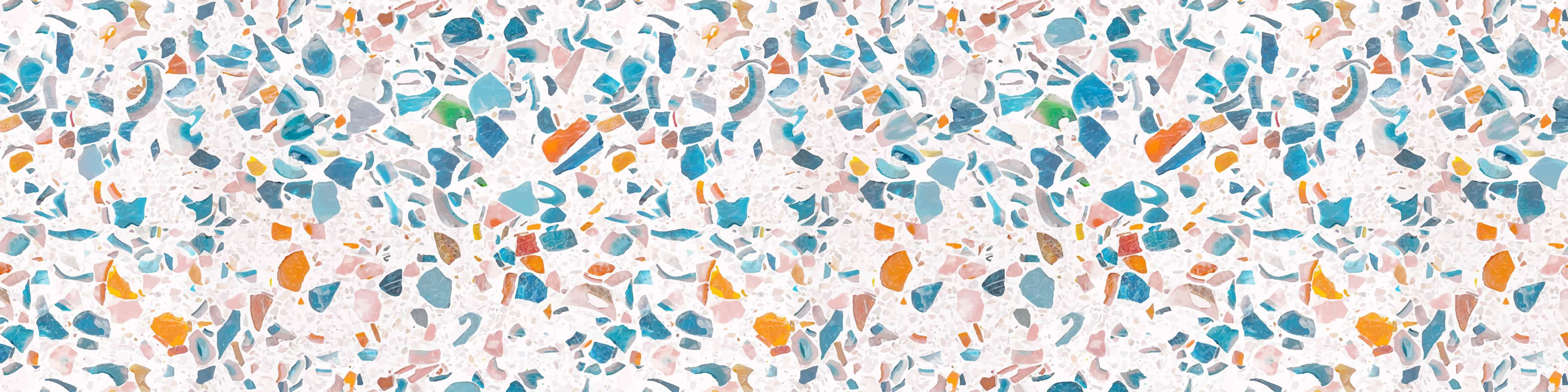 Babyzimmer Wandgestaltung-Bunter Terrazzo Designbelag
