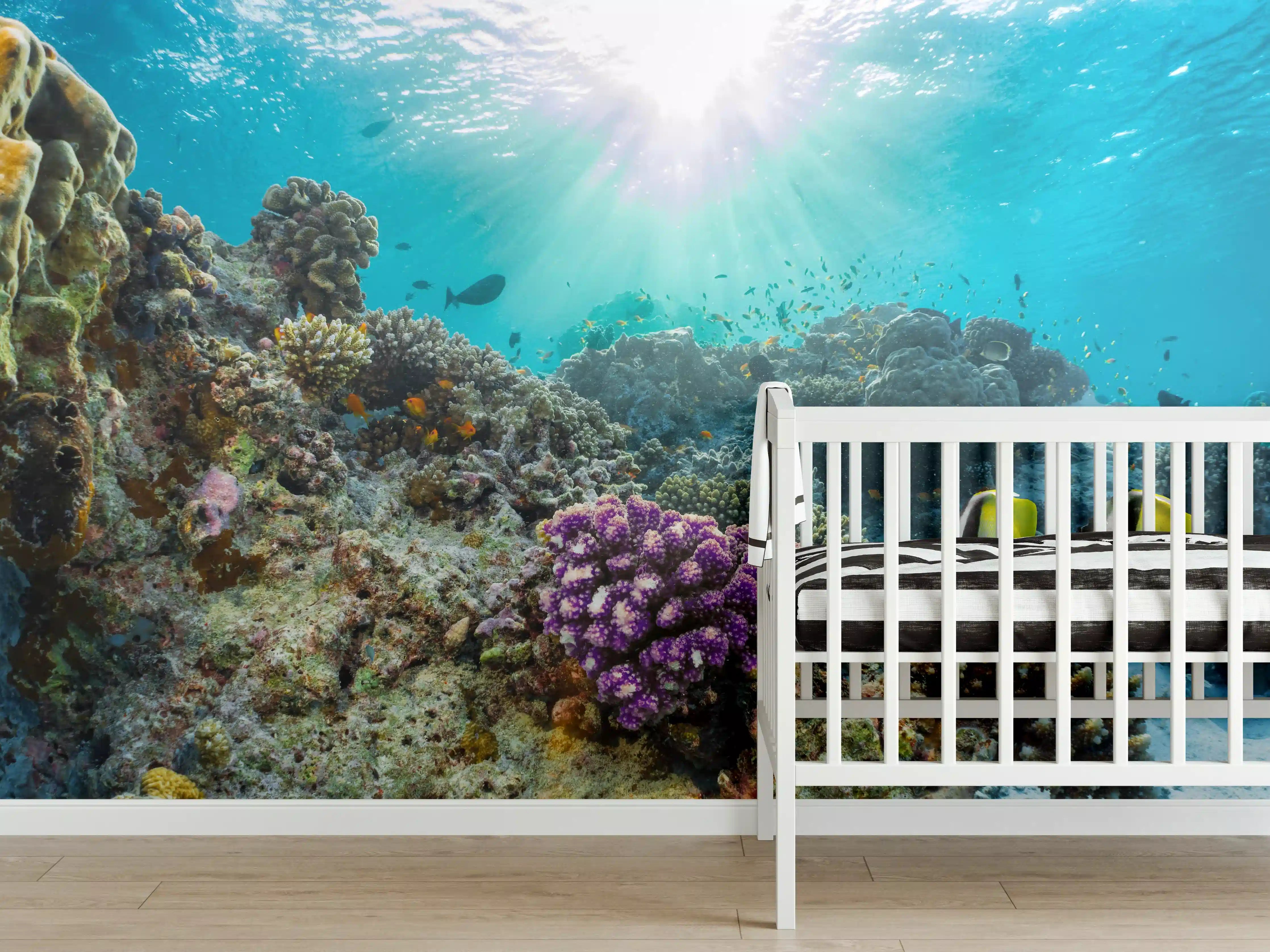 Babyzimmer Wandgestaltung - Buntes Korallenriff in den Malediven