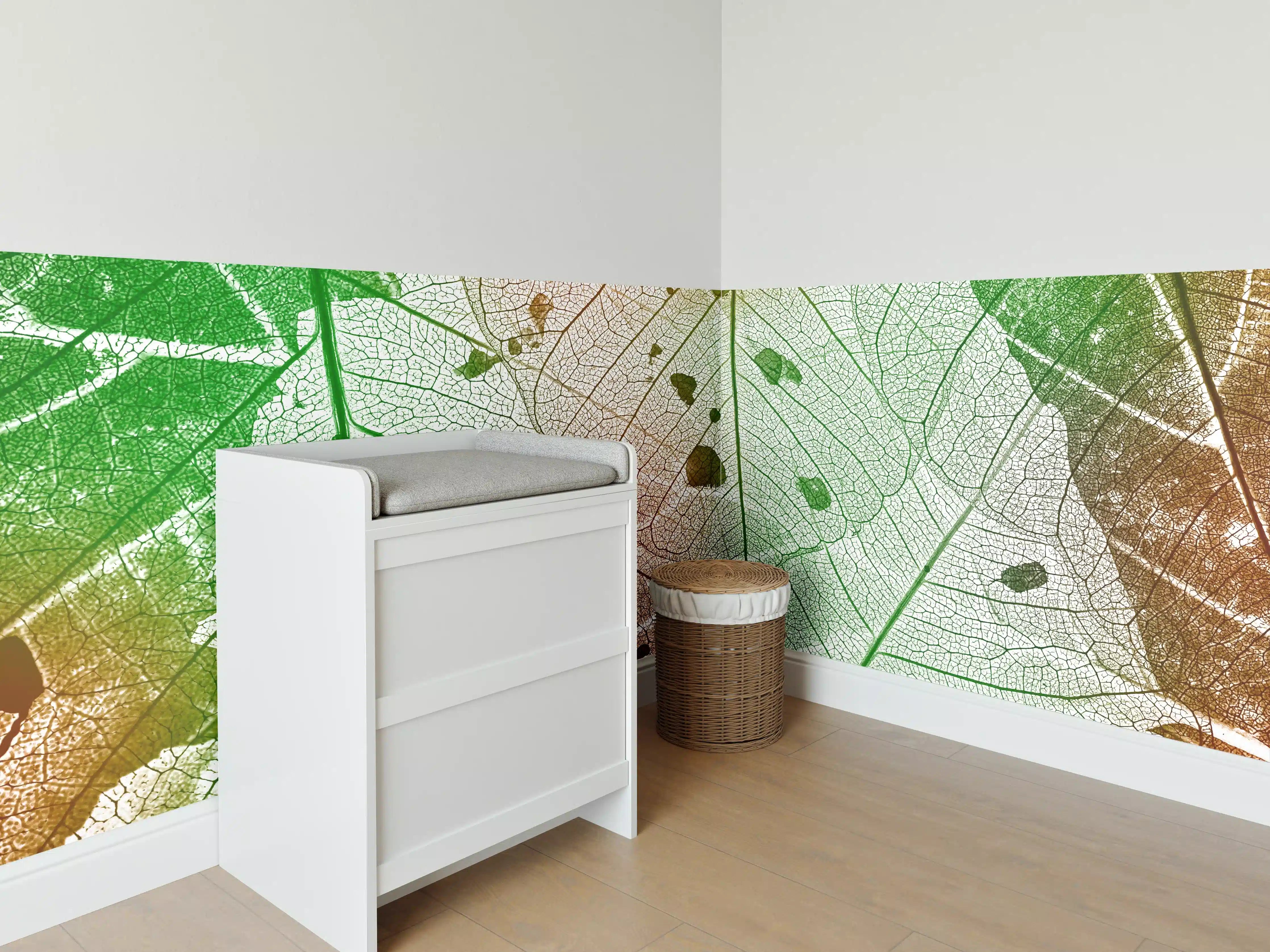 Babyzimmer Wandgestaltung - Buntes Laub Texturen Bild