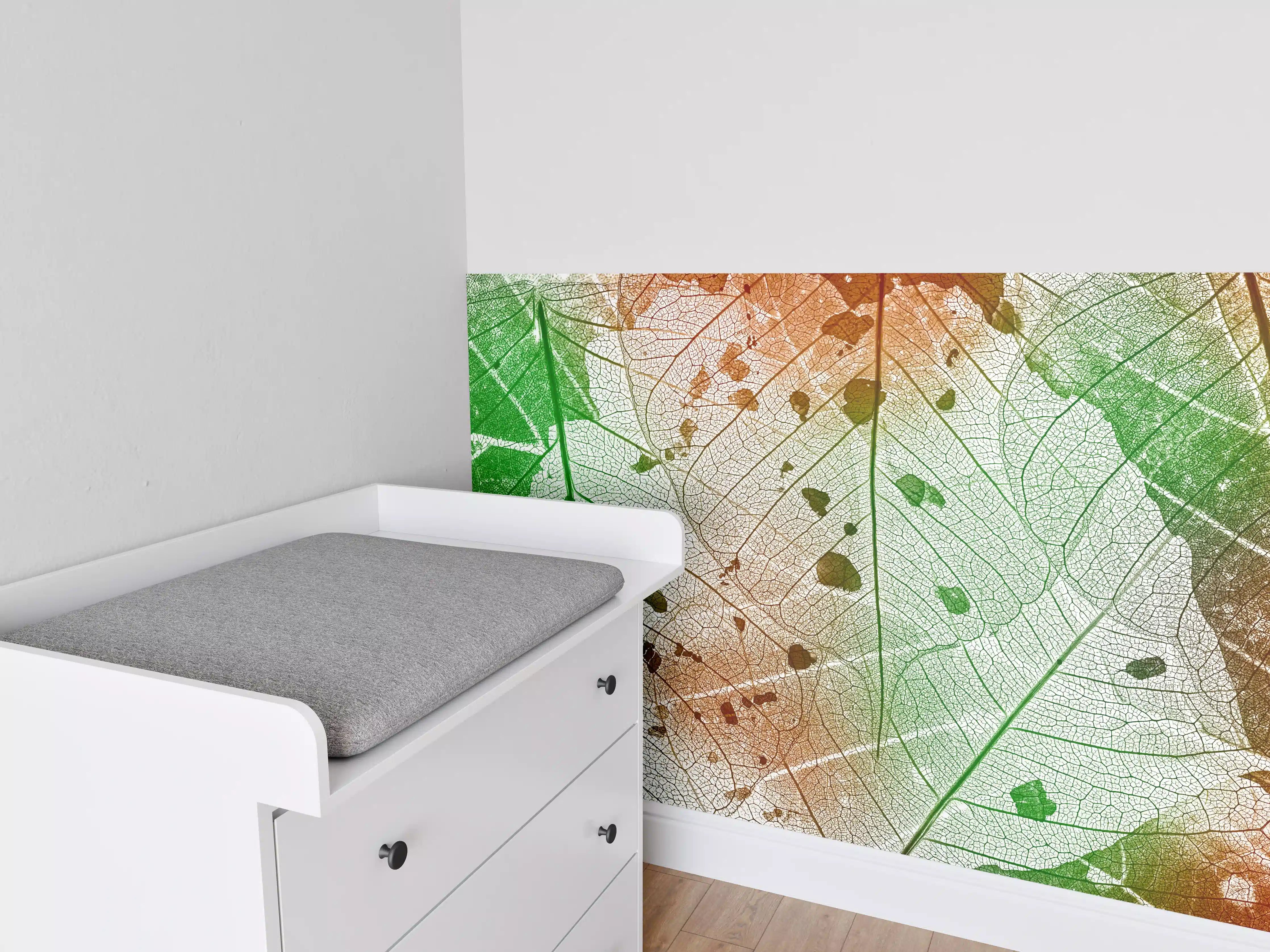 Babyzimmer Wandgestaltung - Buntes Laub Texturen Bild